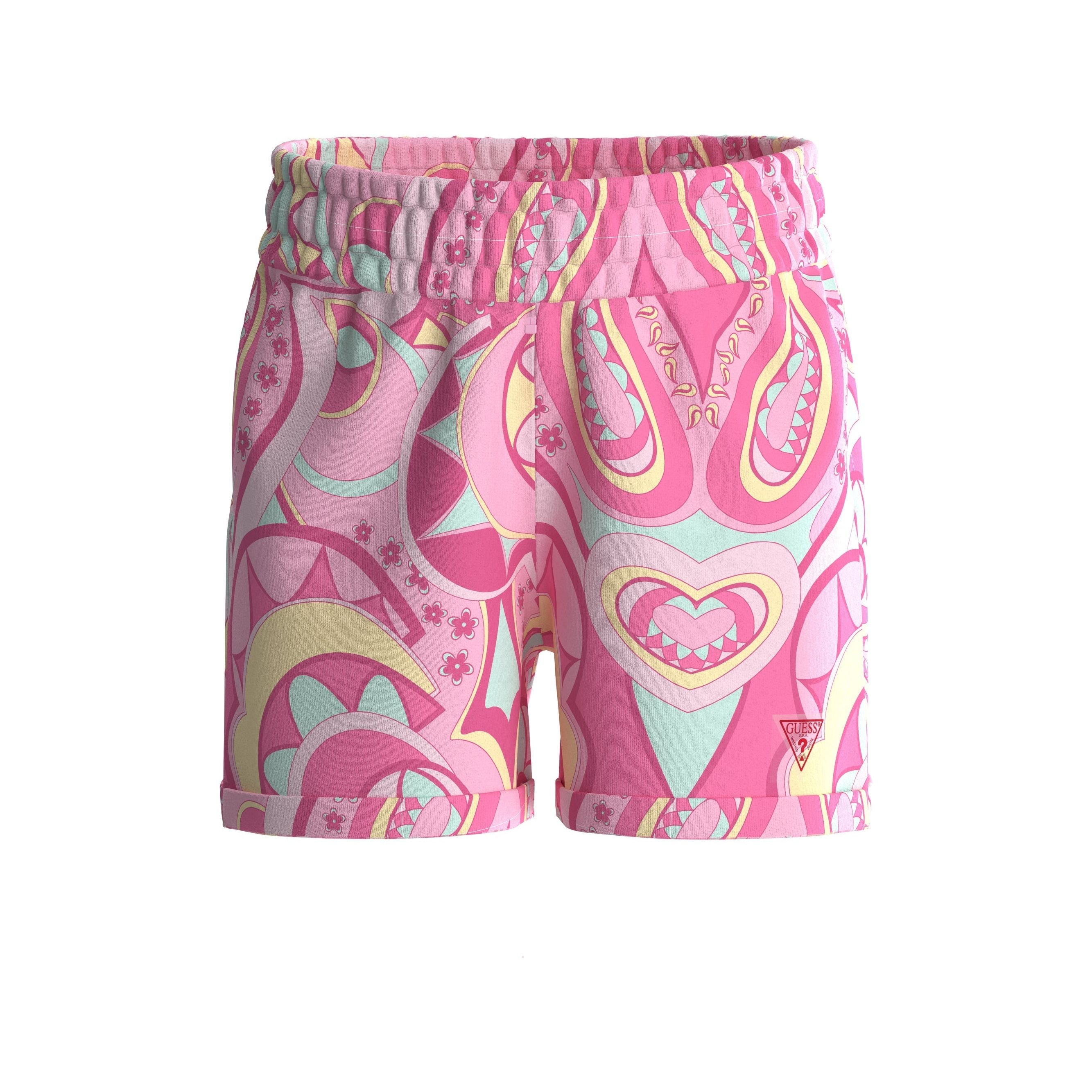 Guess - Girls Printed Shorts in Pink Paisley