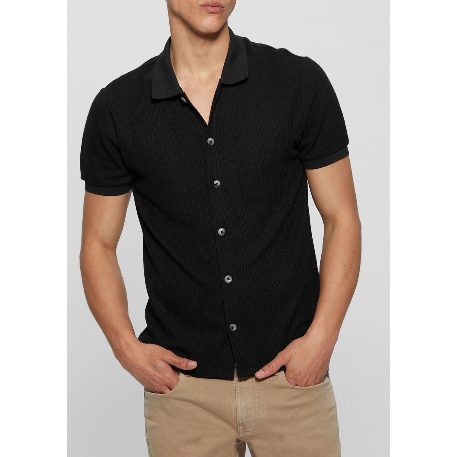 Guess - Joshua Soft Knit Shirt in Black