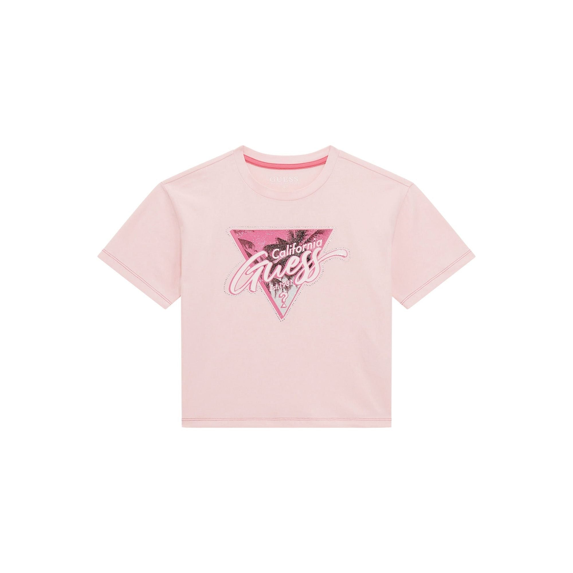 Guess - Girls Crop T-Shirt in Ballet Pink