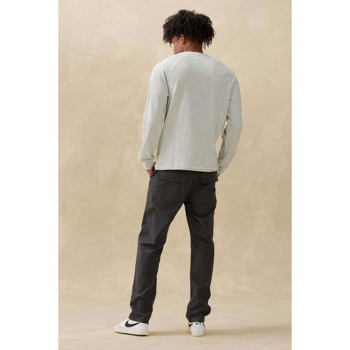 Kuwalla Tee -  Washed Waffle Crew in Athletic Grey