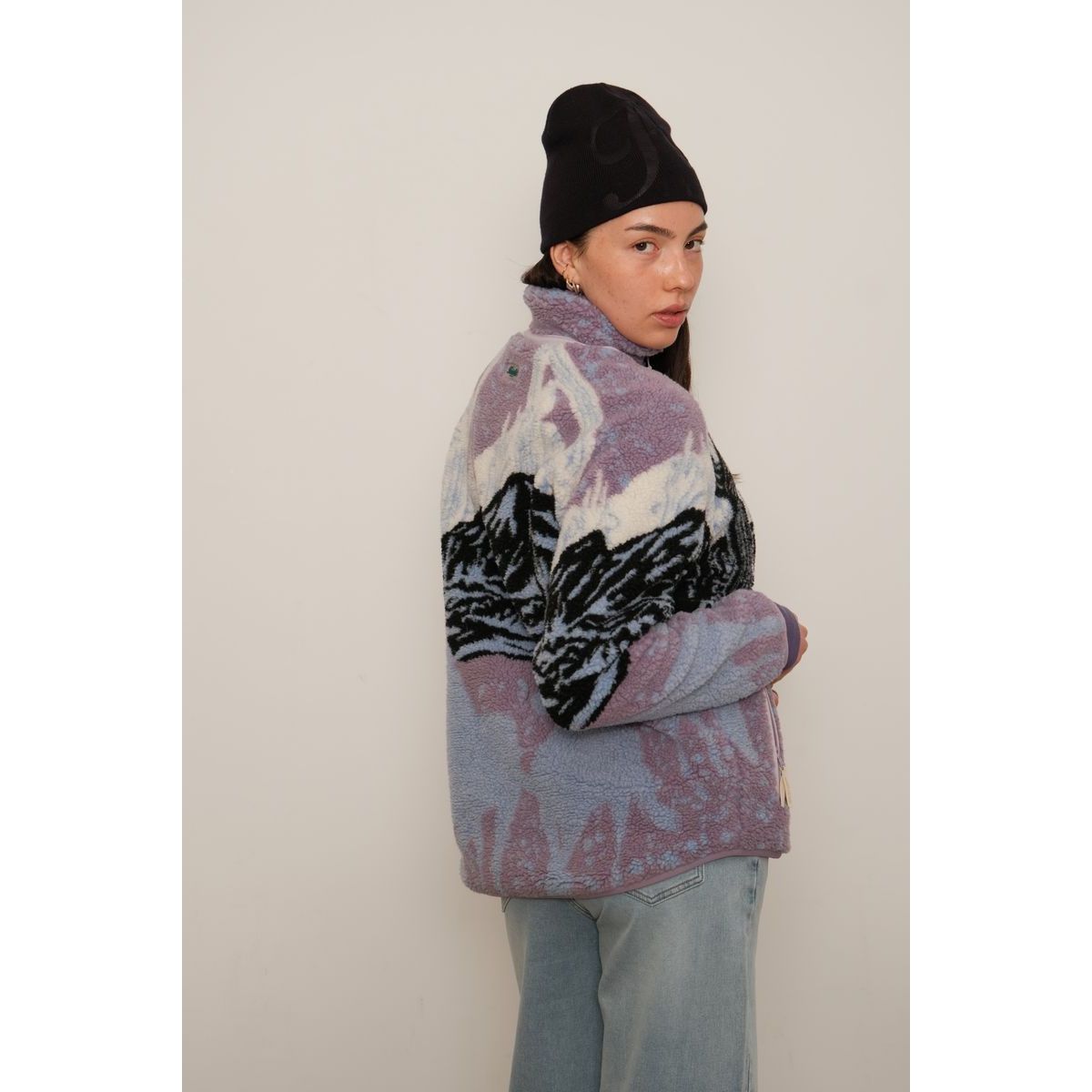 Kuwalla Tee - Women's Printed Sherpa Fleece in Sunset Stallion
