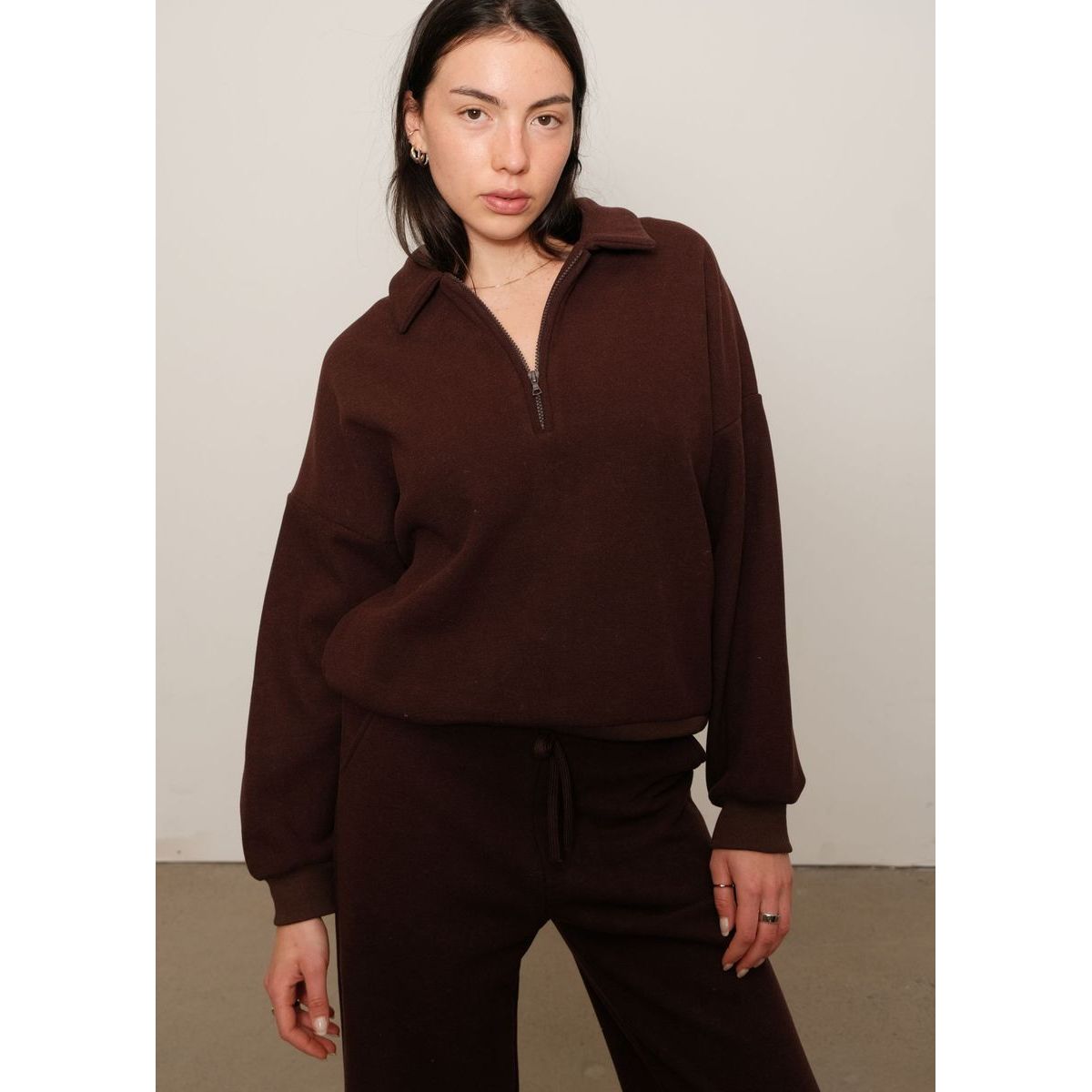 Kuwalla Tee - Gabbie Plush Polo in Chocolate Brown