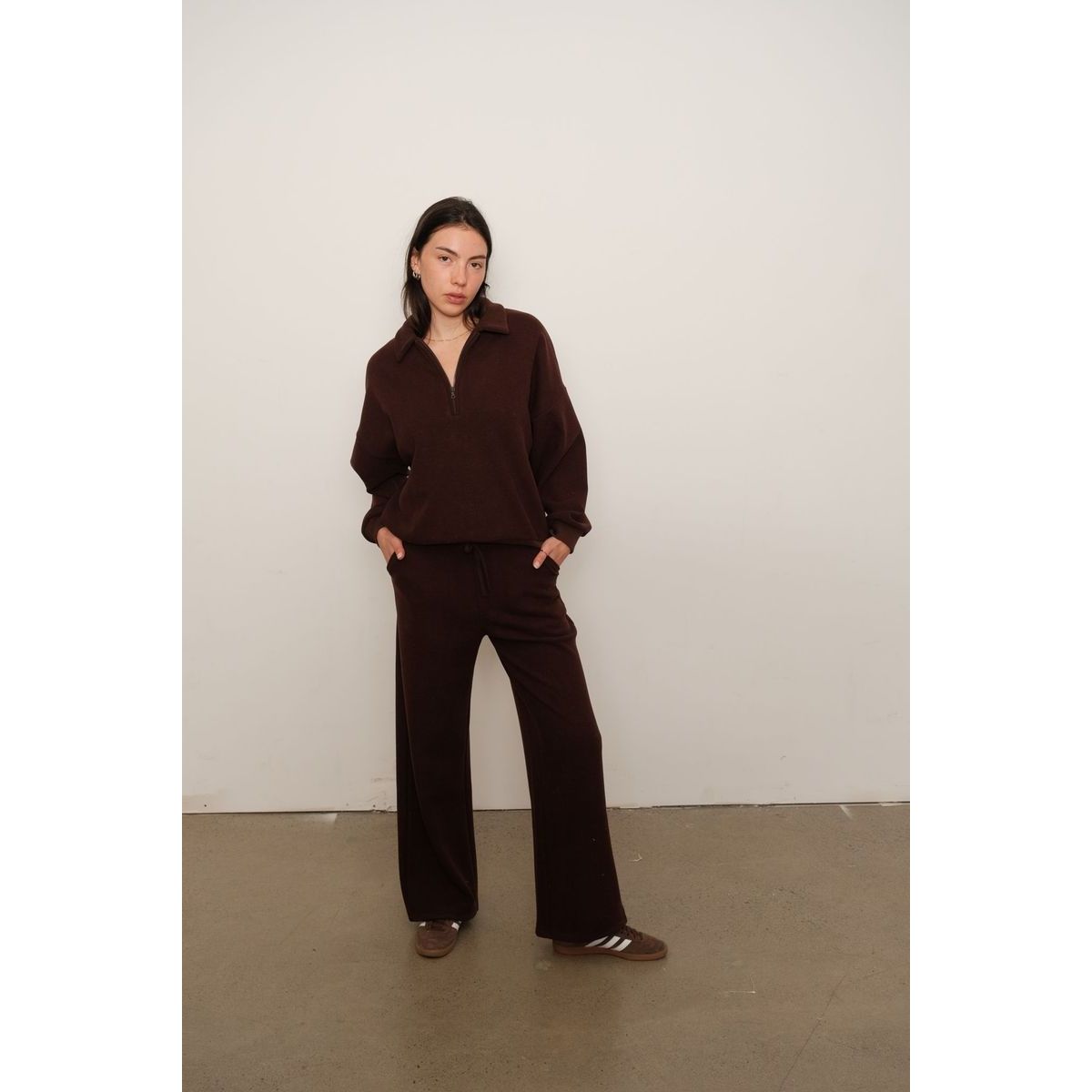 Kuwalla Tee - Arya Plush Wide Leg in Chocolate Brown