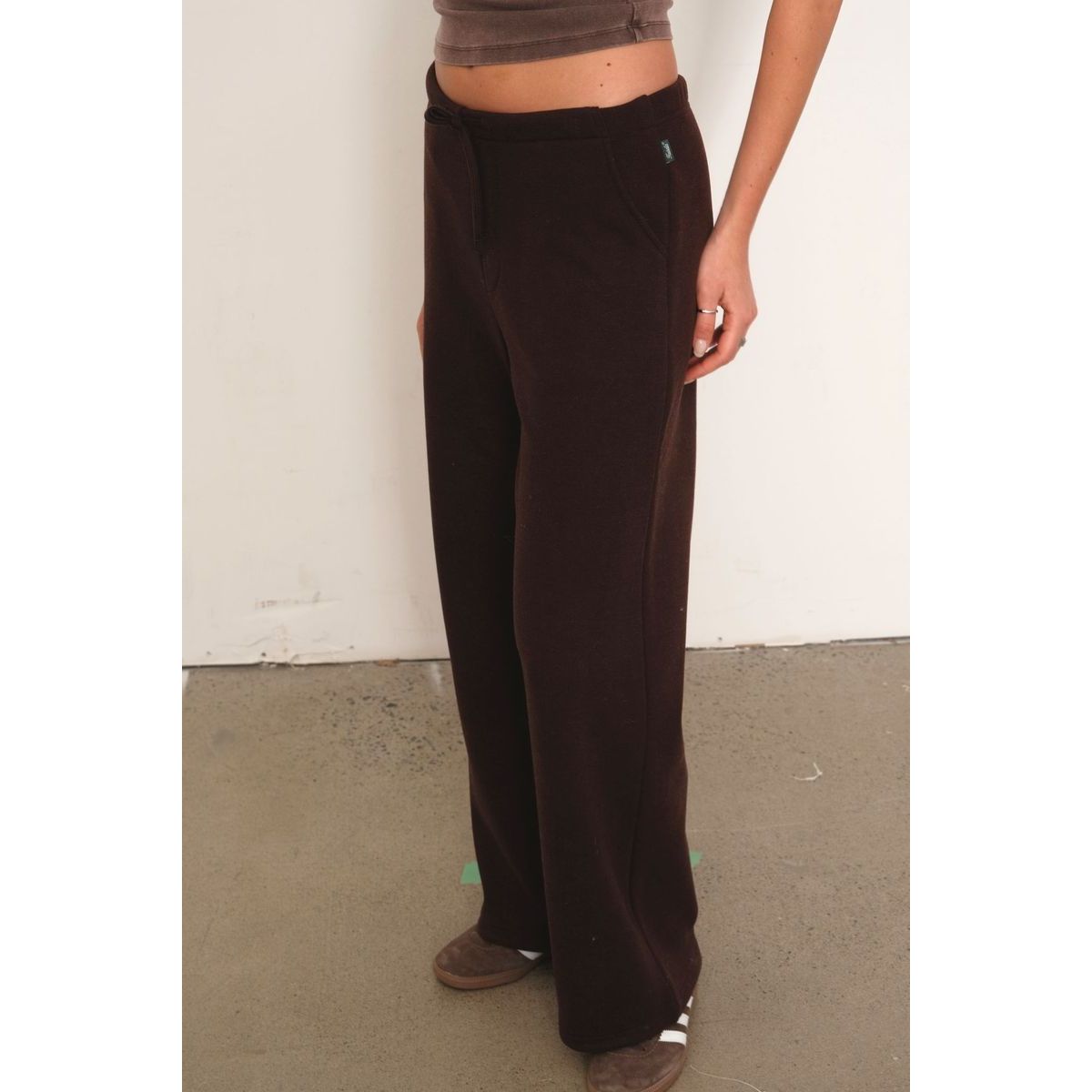 Kuwalla Tee - Arya Plush Wide Leg in Chocolate Brown