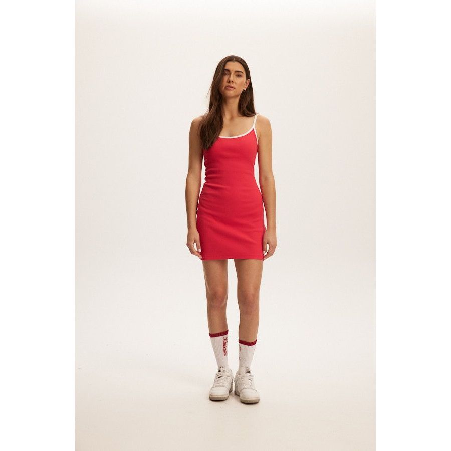 Kuwalla Tee - Emma Backless Dress in Watermelon Red