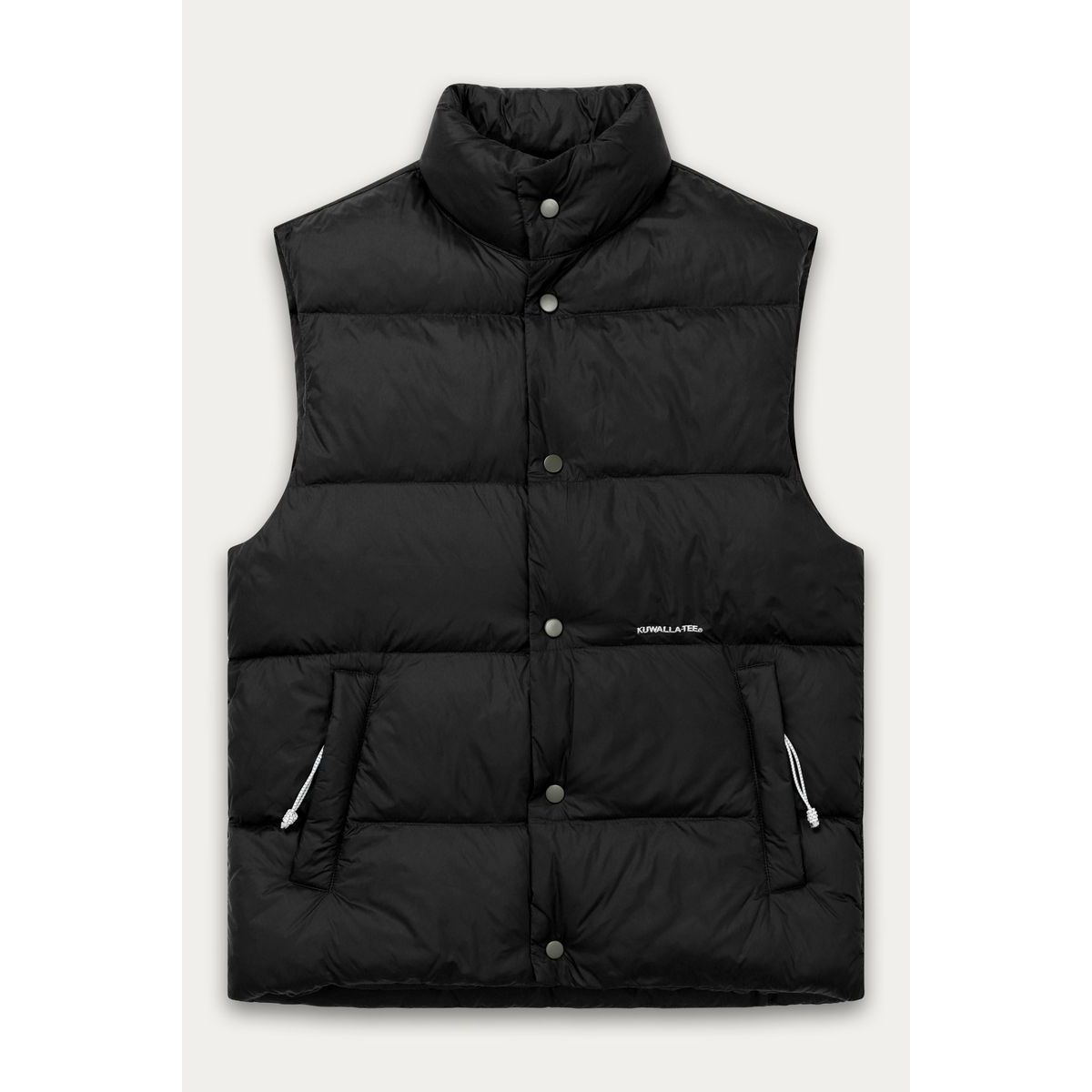 Kuwalla Tee - Nylon Puffer Vest in Black