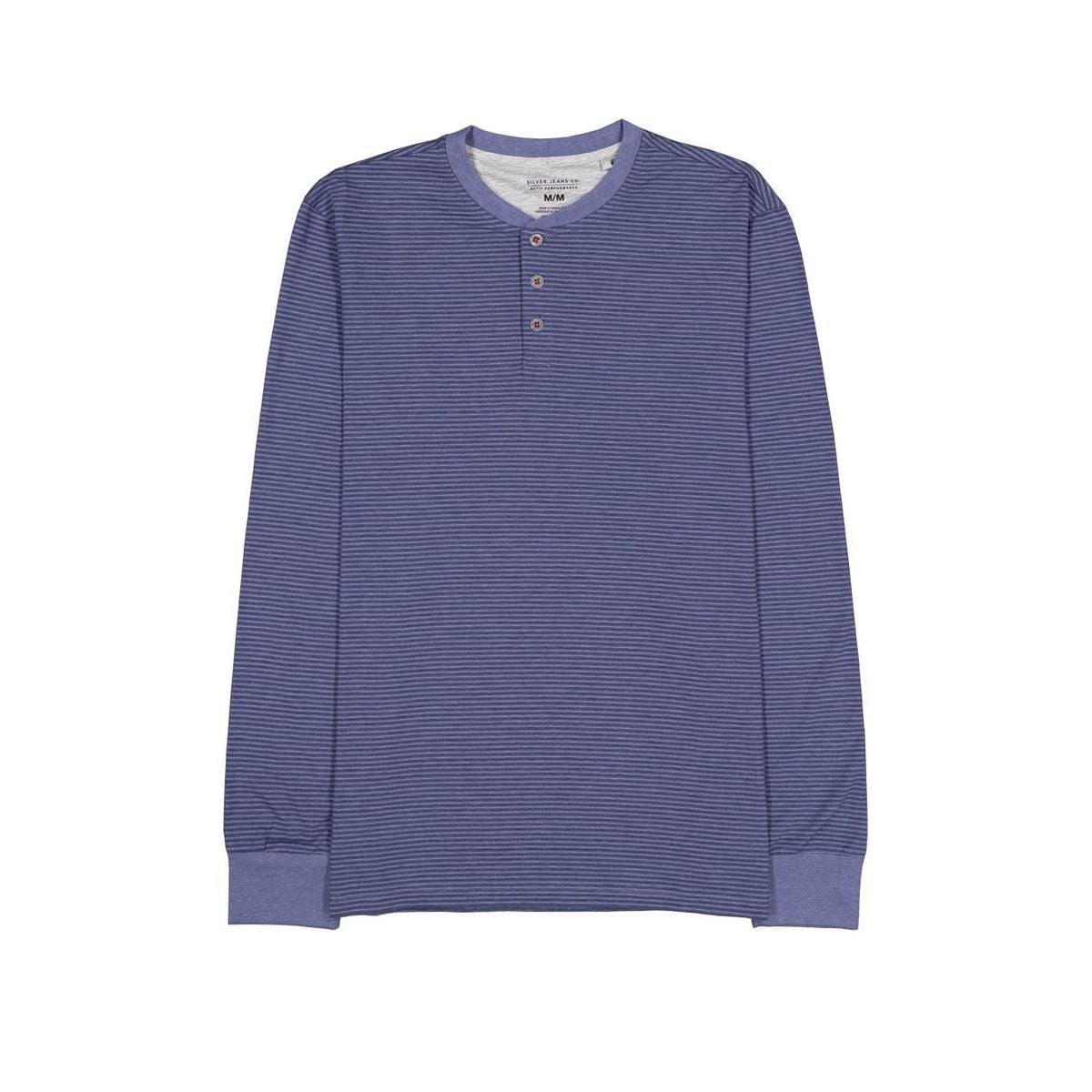 Silver Jeans - Striped Long Sleeve in Heather Navy