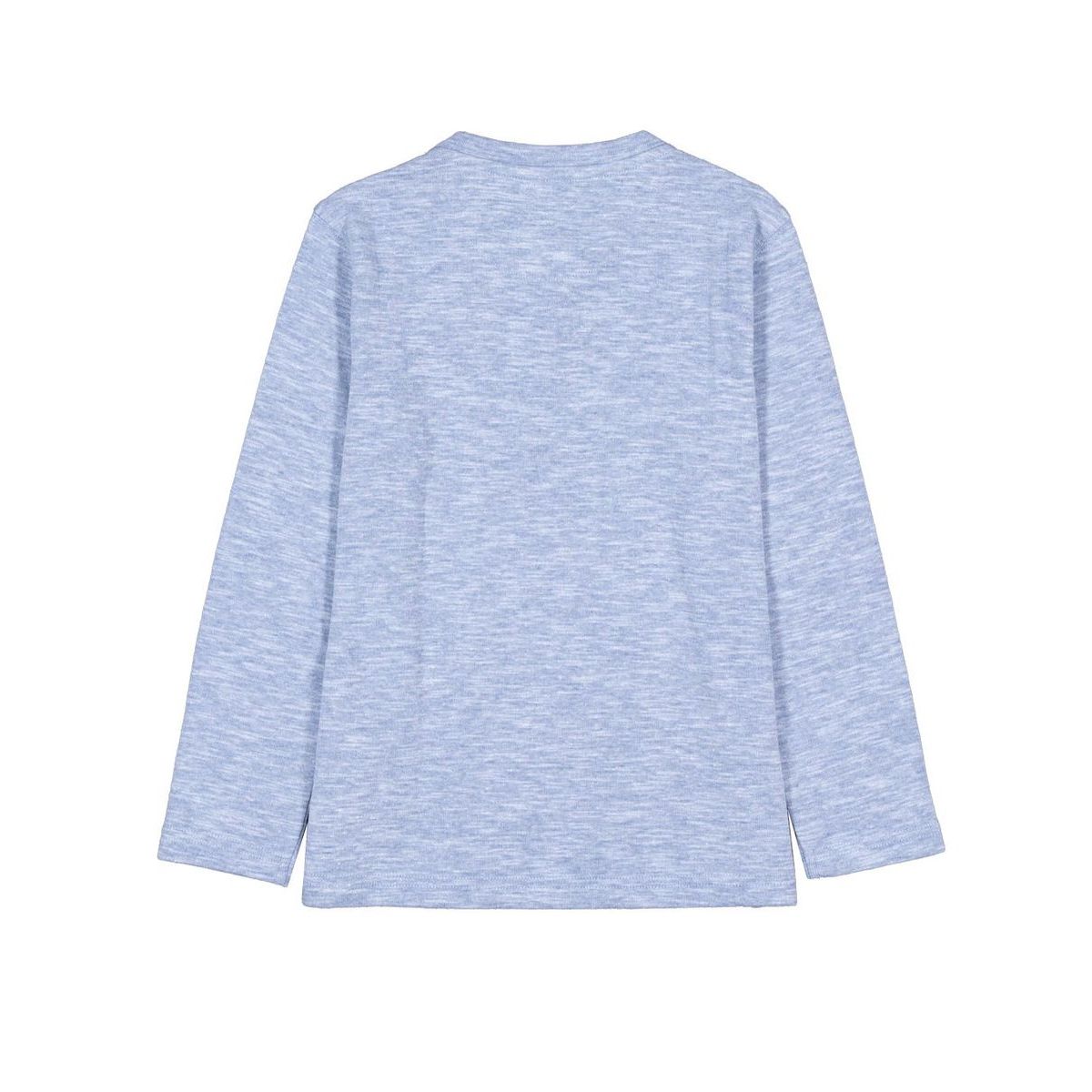 Silver Jeans - Little Boys Double Knit Henley in Heather Blue