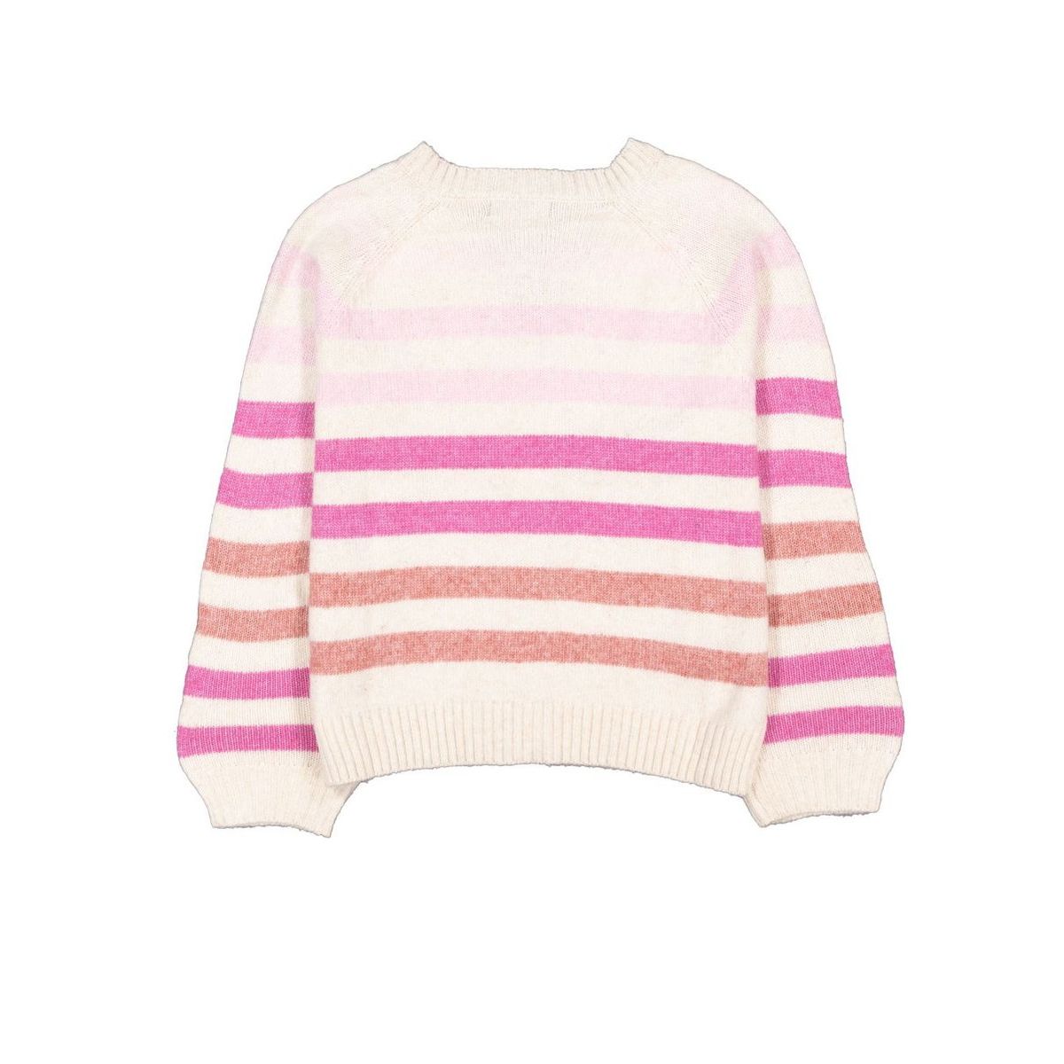 Silver Jeans - Girls Striped Cardigan in Magenta/Off White