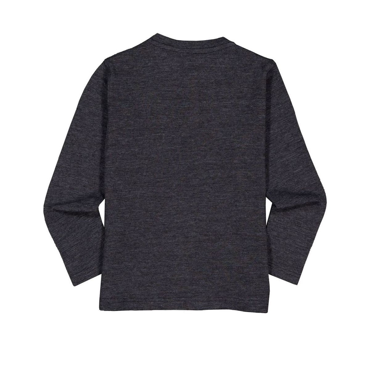 Silver Jeans - Boys Double Knit Henley in Heather Charcoal