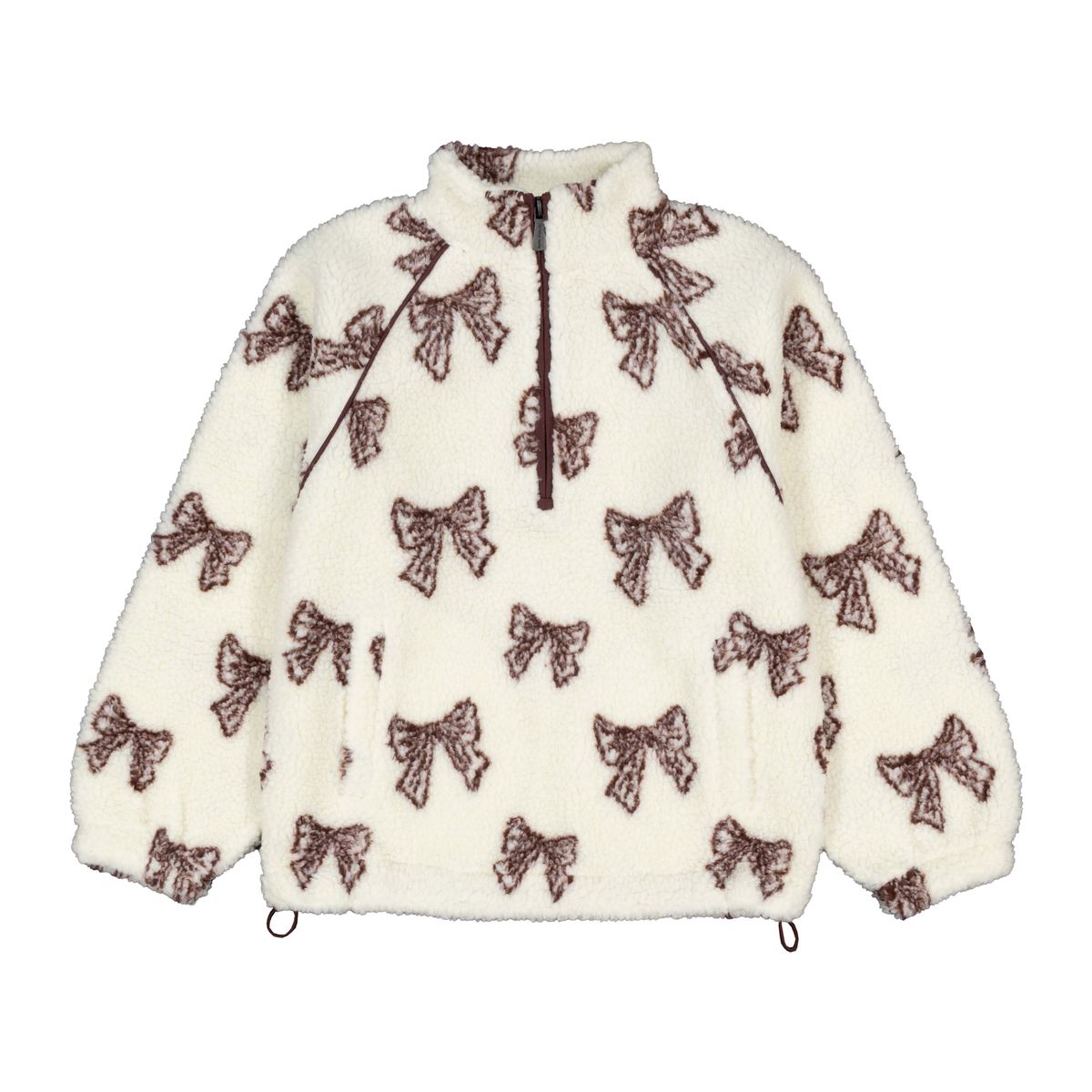 Silver Jeans - Girls Half Zip Bow Fleece