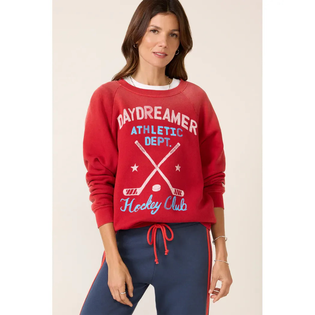 Daydreamer - Hockey Club Sweatshirt in Racing Red