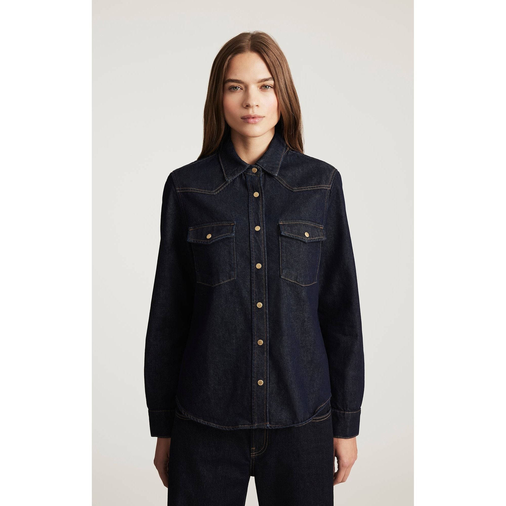 Mavi - Angela Denim Shirt in Rinse Classic Denim