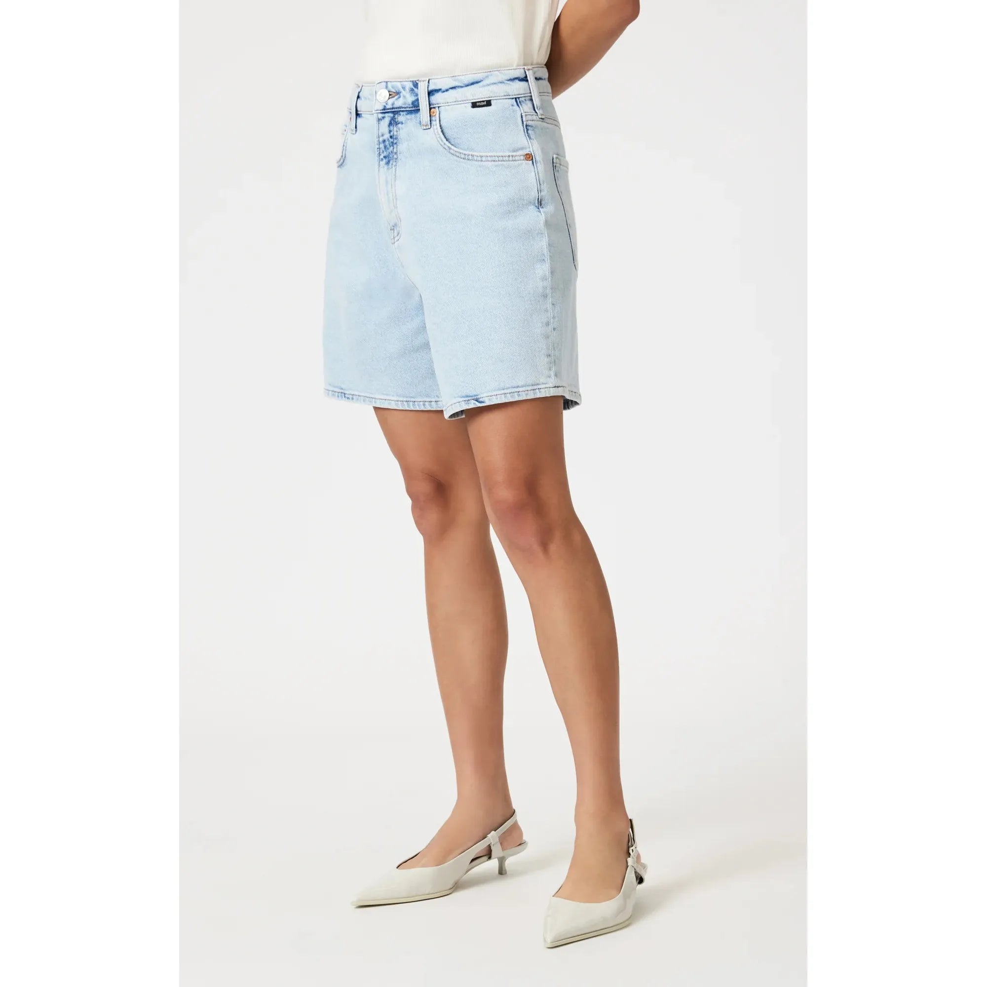 Mavi - Heidi Long Shorts in Bleached 90's