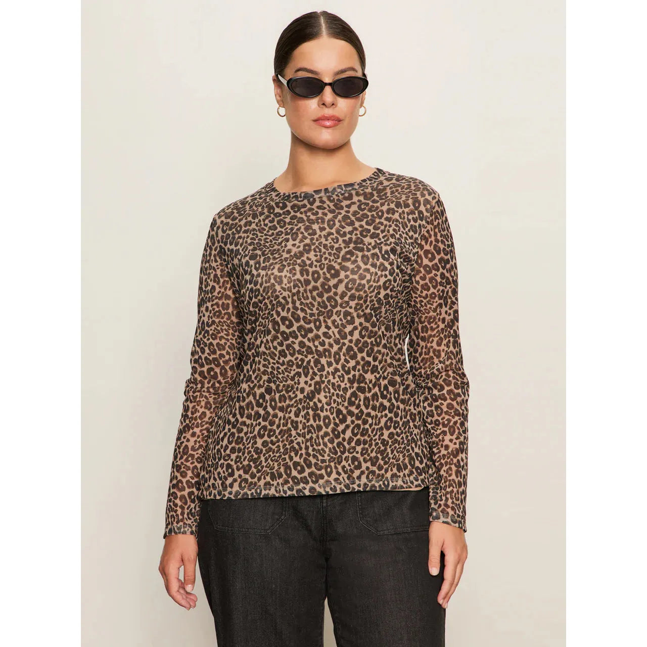 Sanctuary - Perfect Mesh Long Sleeve Tee in French Kitty