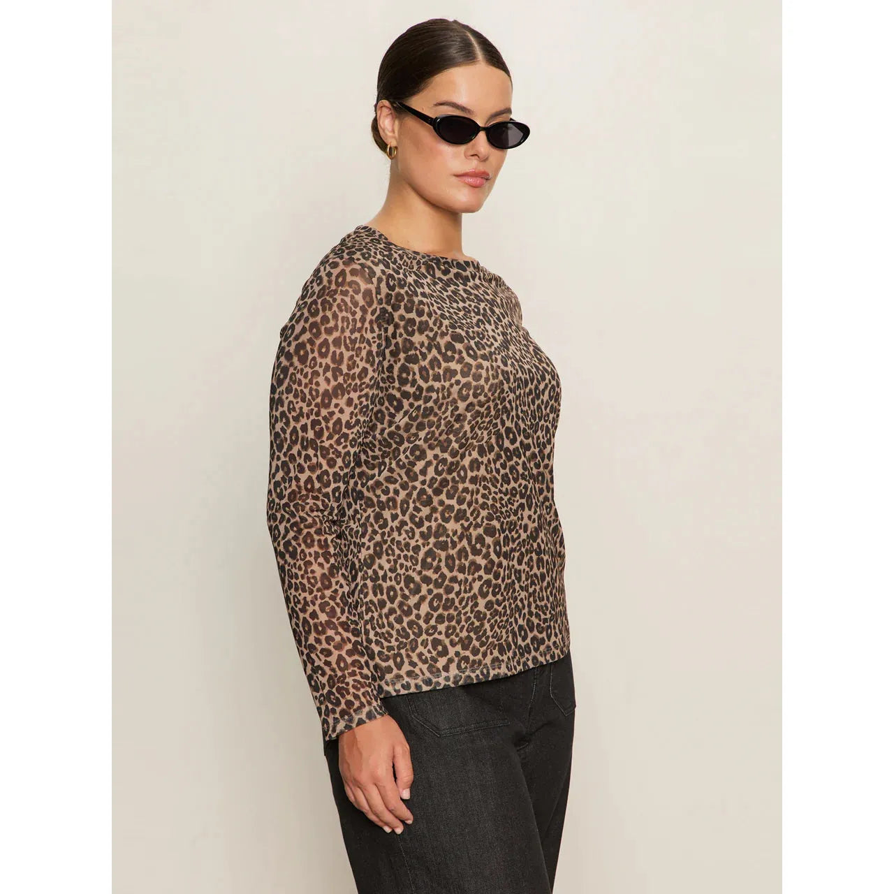 Sanctuary - Perfect Mesh Long Sleeve Tee in French Kitty