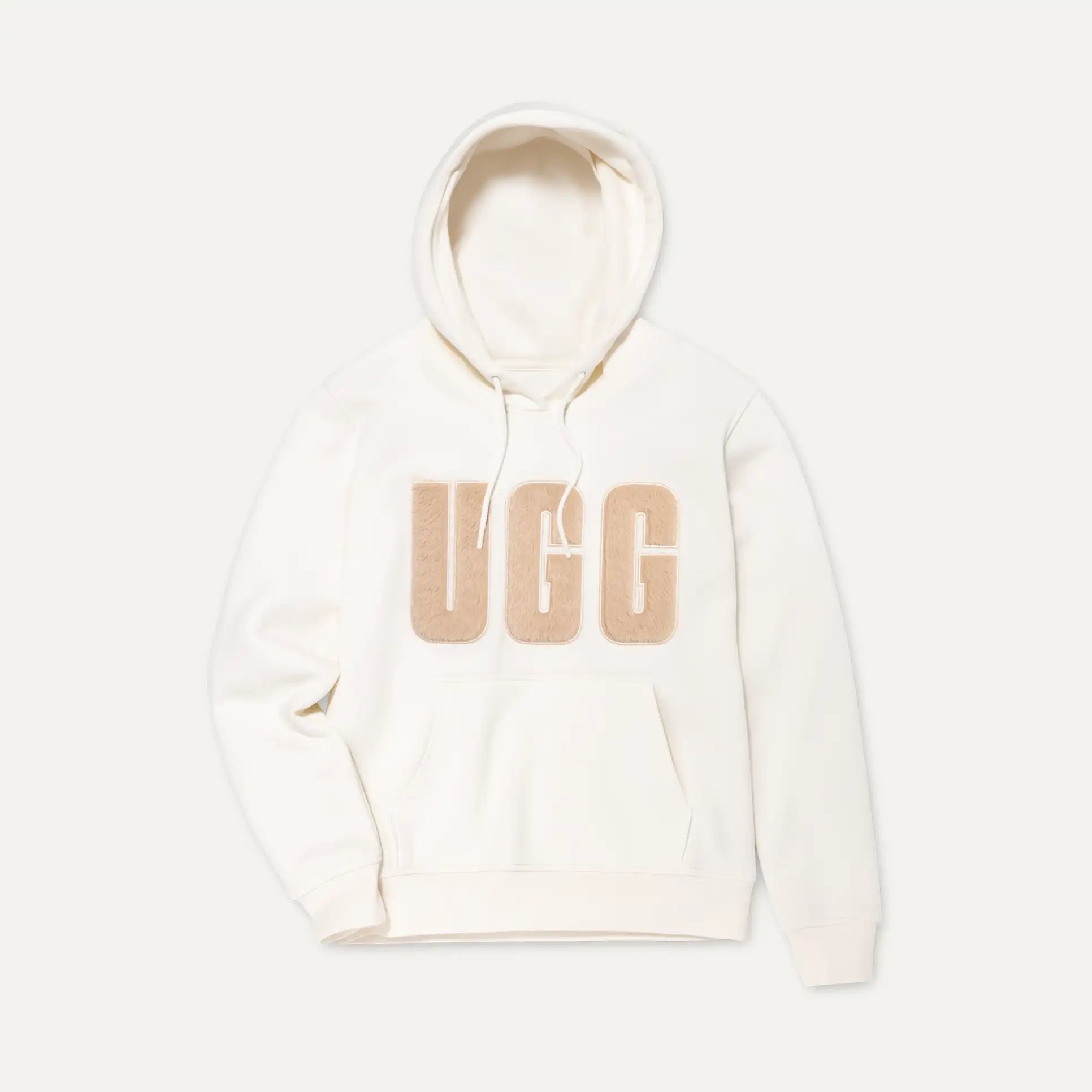 Ugg - Rey UGG fluff Logo Hoodie in Nimbus/Sand