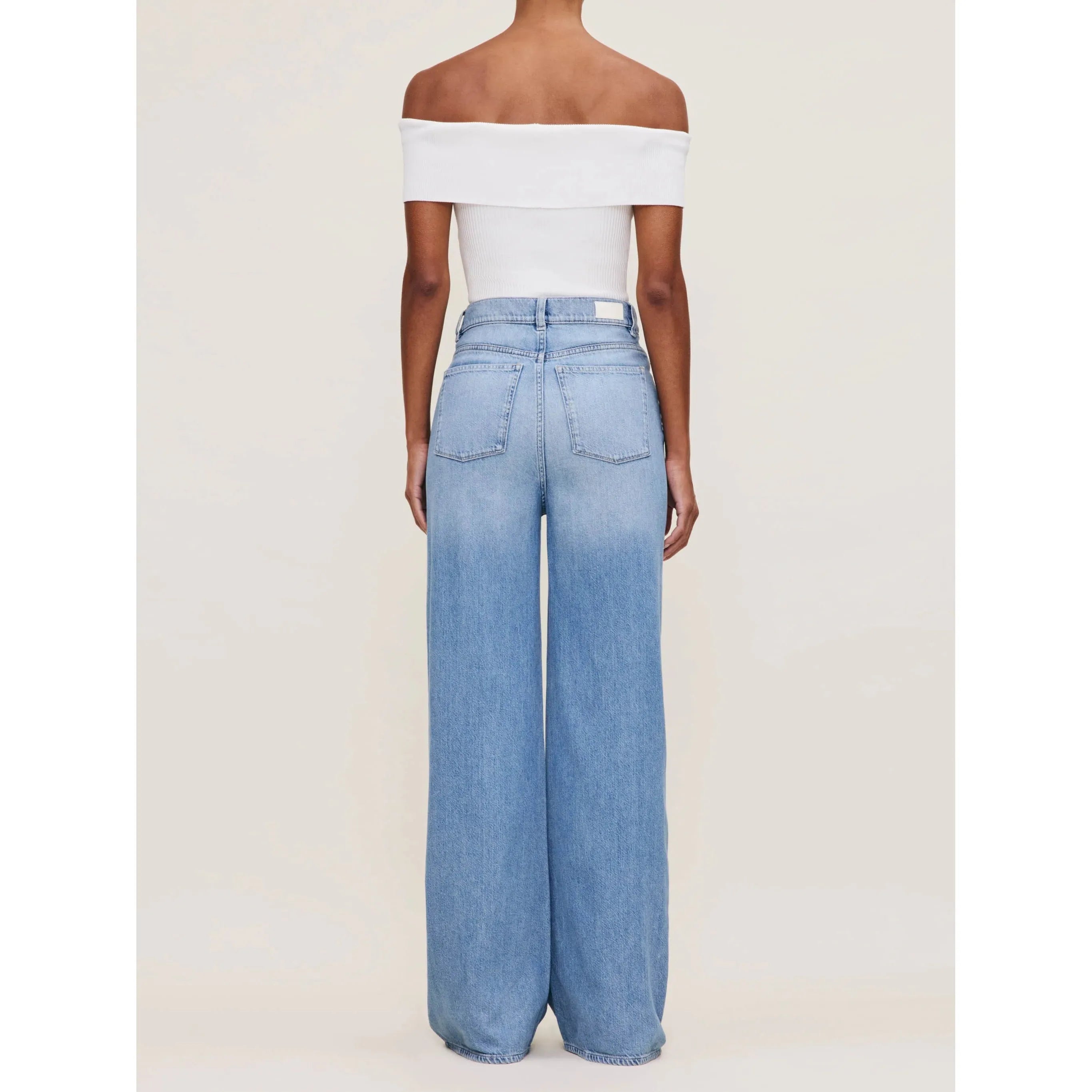 DL1961 - Hepburn Wide Leg High Rise Jeans in River Bank