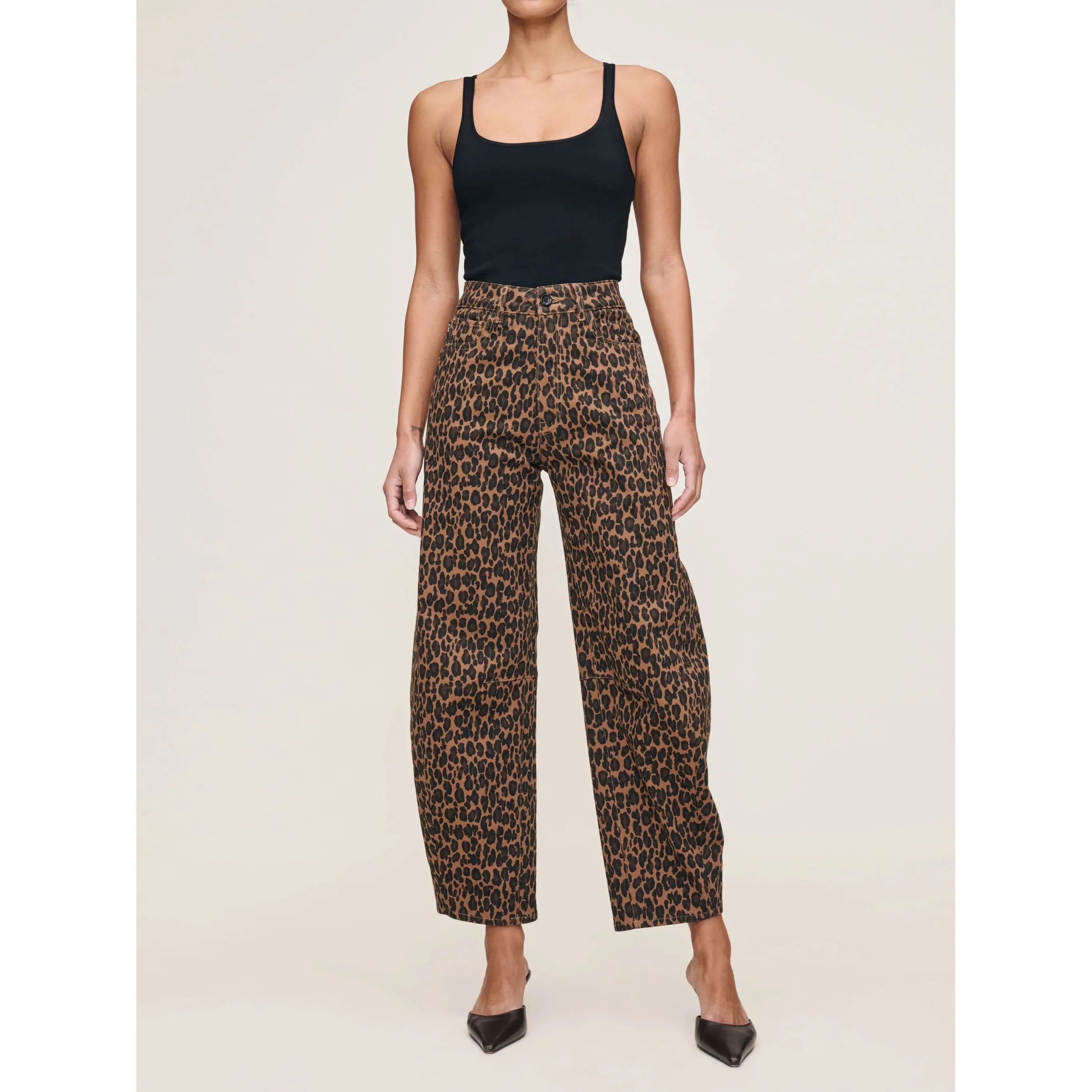 DL1961 - Miro Barrel High Rise 28" Jeans in Leopard