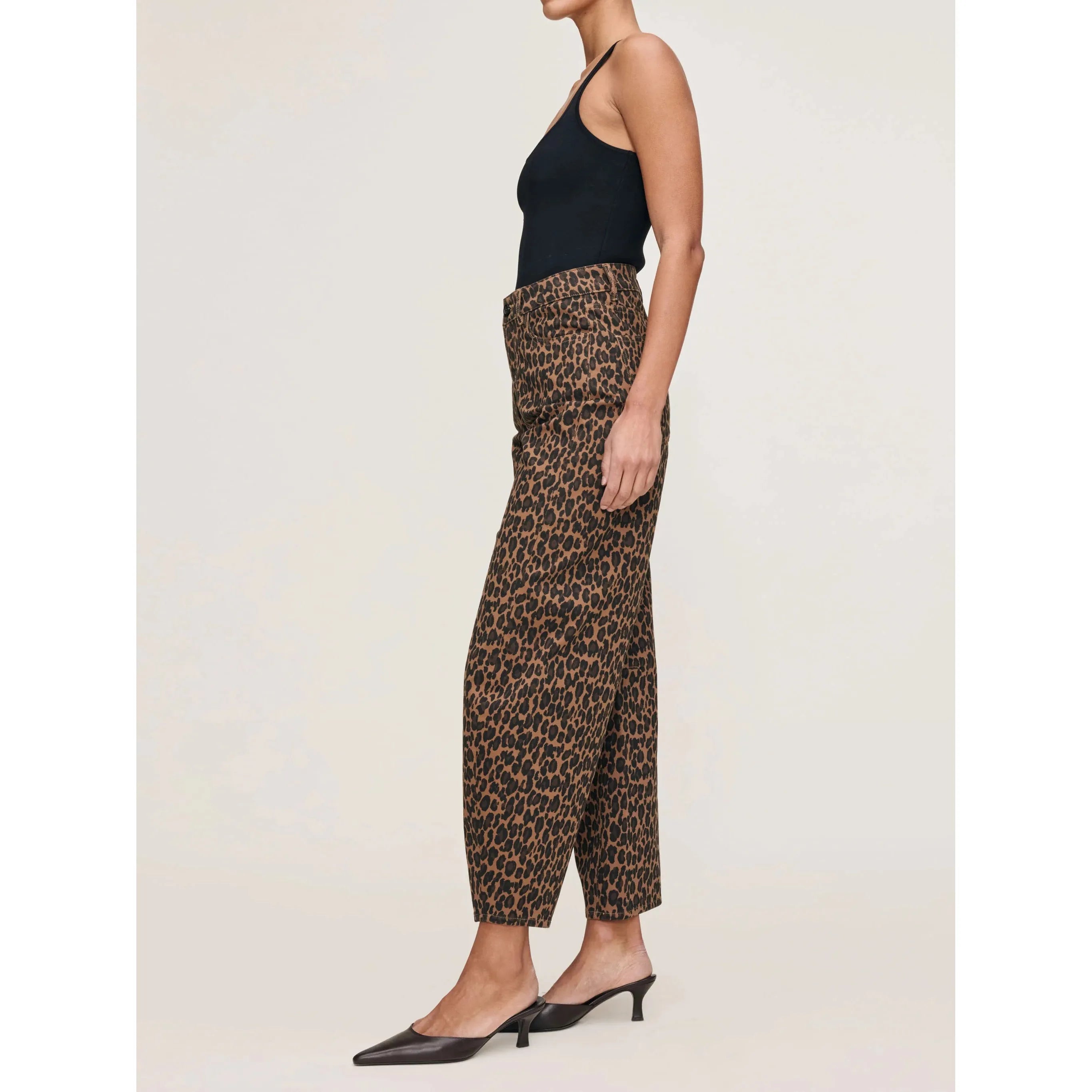 DL1961 - Miro Barrel High Rise 28" Jeans in Leopard