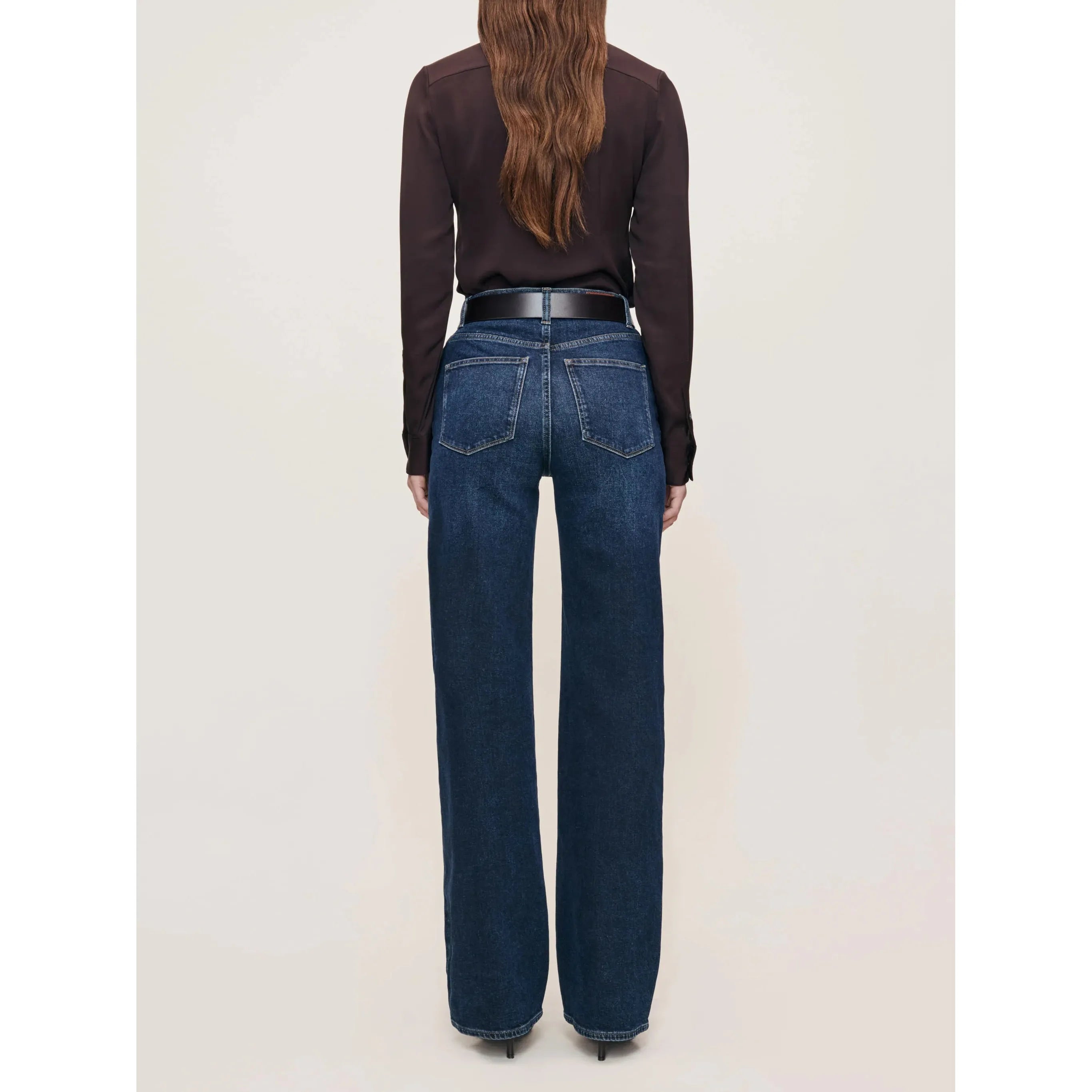 DL1961 - Karmine Refined Wide Leg High Rise Jeans in Dark Sea