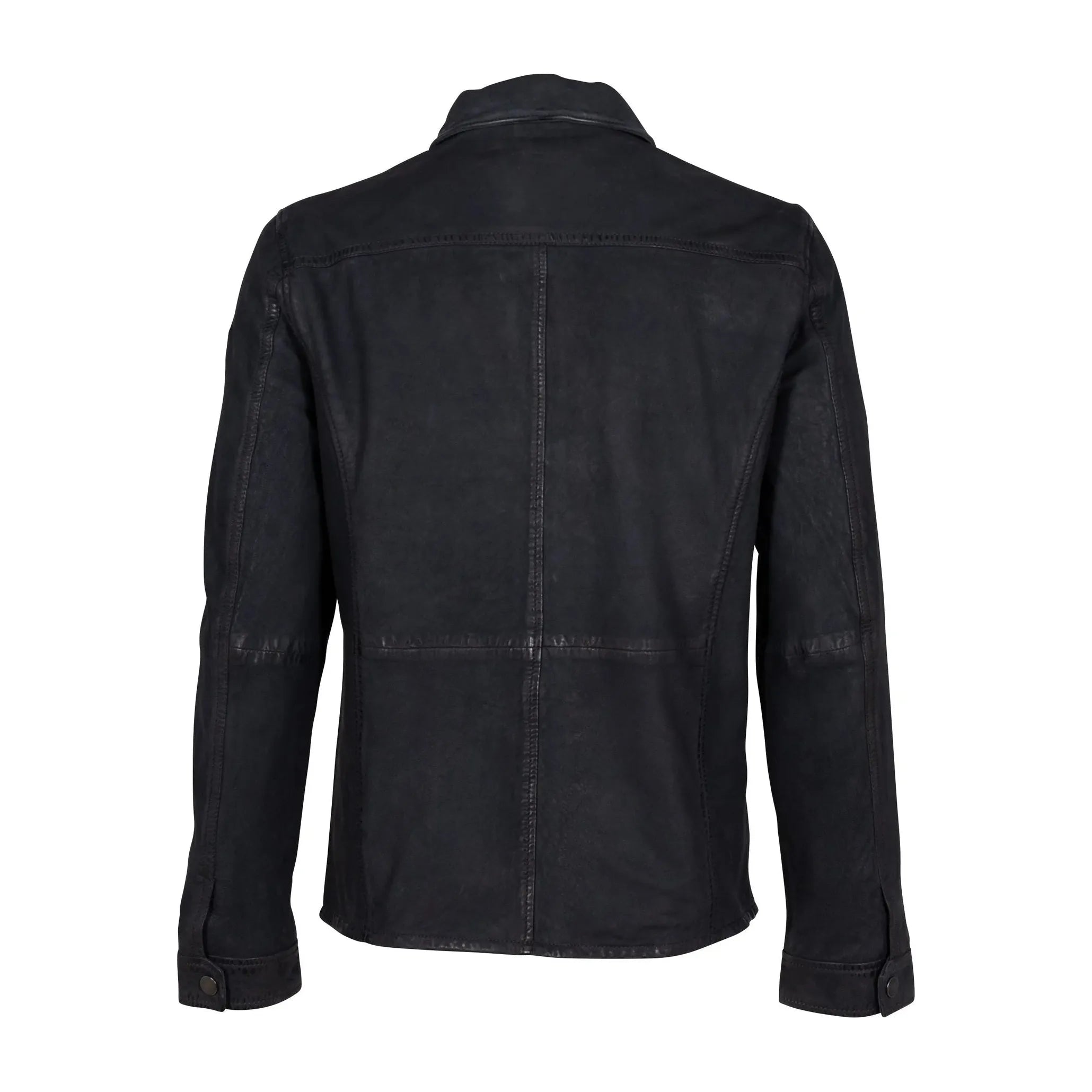 Mauritius - Sedro RF Leather Jacket in Dark Navy