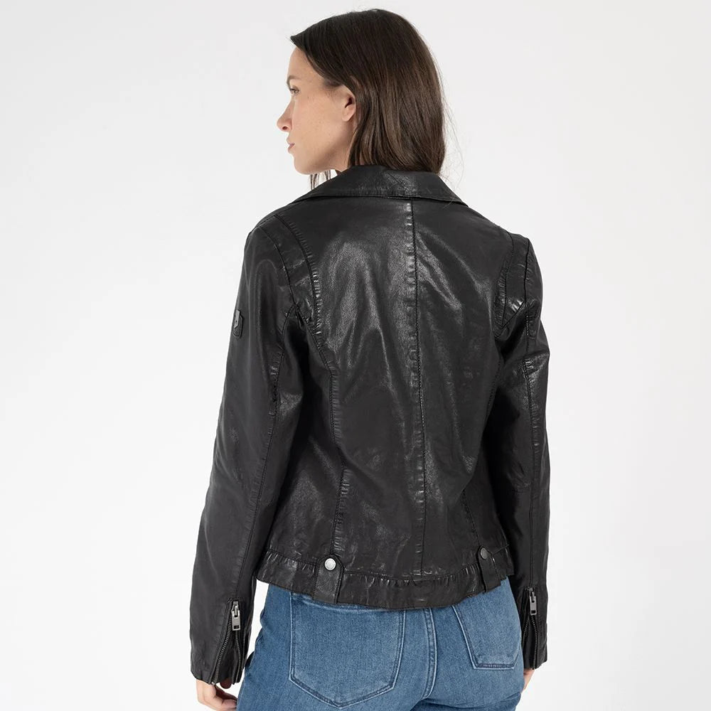 Mauritius - Fayola RF Leather Jacket in Black