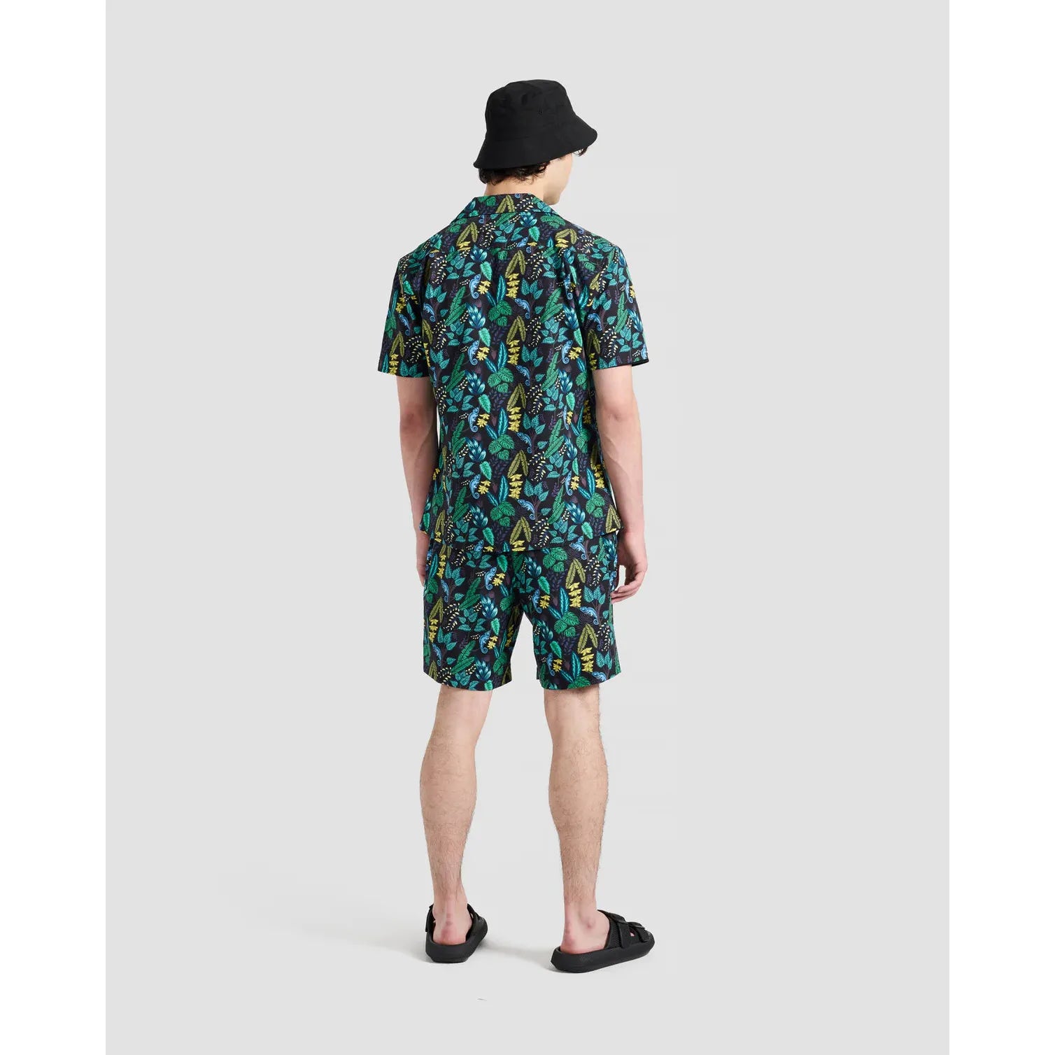 Poplin & Co - Jungle Iguana Print Camp Shirt