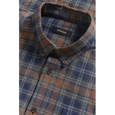 Matinique - MAtrostol Shirt in Insignia Blue Plaid