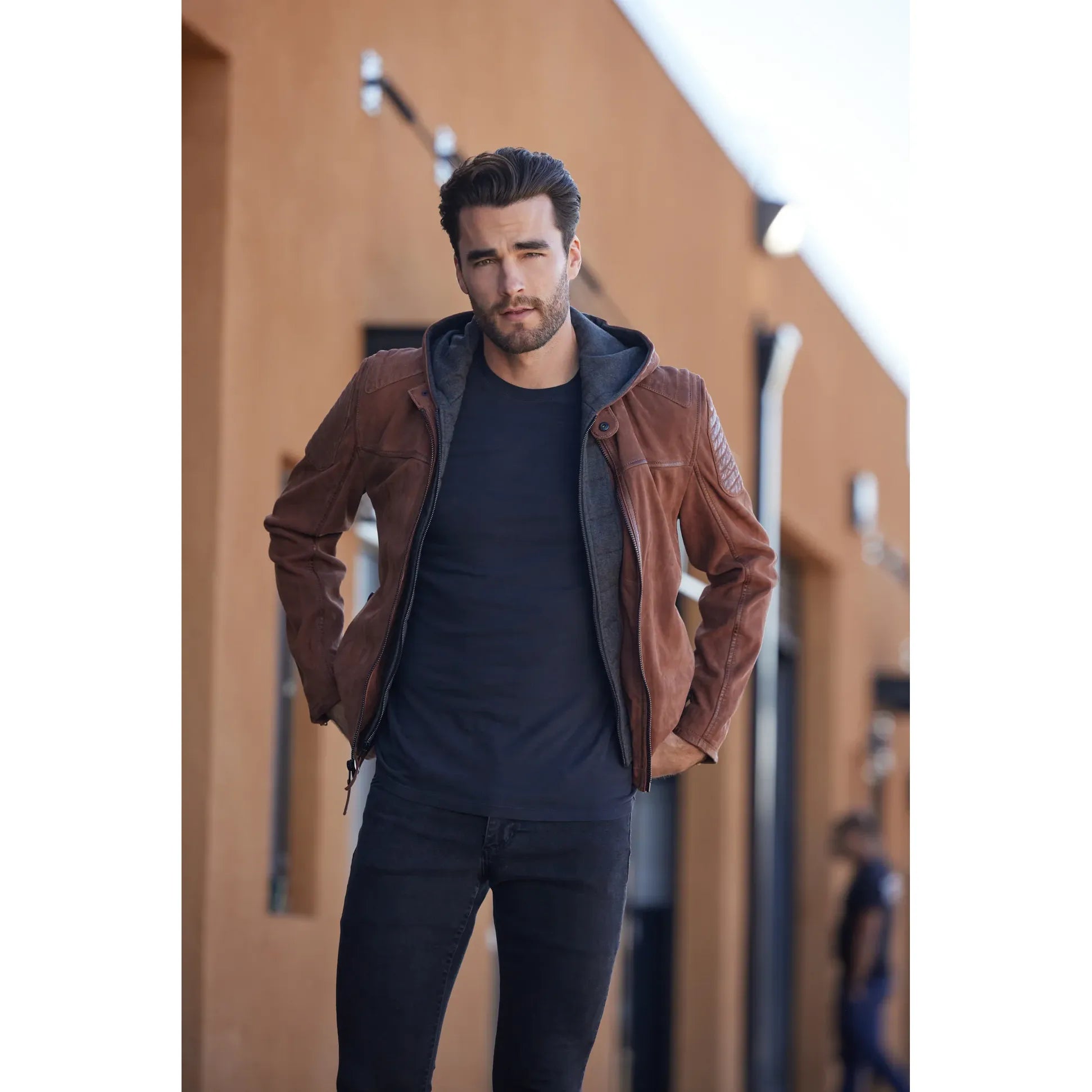 Mauritius - Xilo Leather Jacket in Cognac