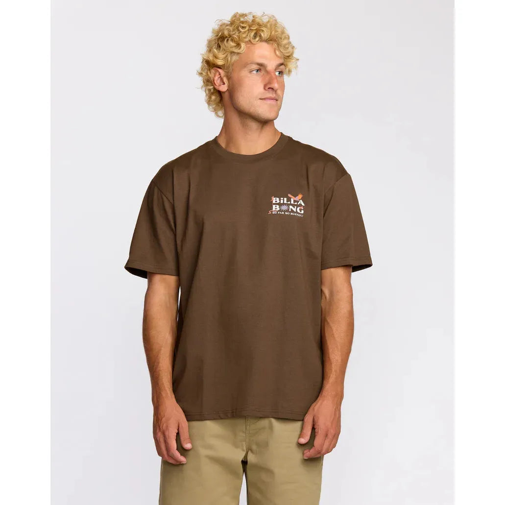 Billabong - Land To Sea Regular Short Sleeve T-Shirt in Rustic Brown