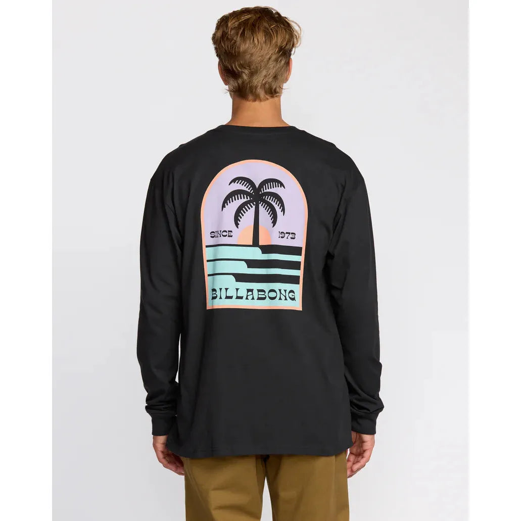 Billabong - Portal Regular Long Sleeve T-Shirt in Washed Black