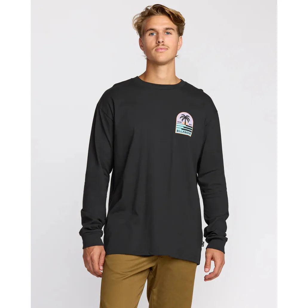 Billabong - Portal Regular Long Sleeve T-Shirt in Washed Black