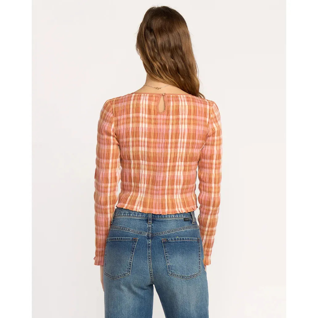Billabong - Check Me Out Long Sleeve Shirt in Sunburnt
