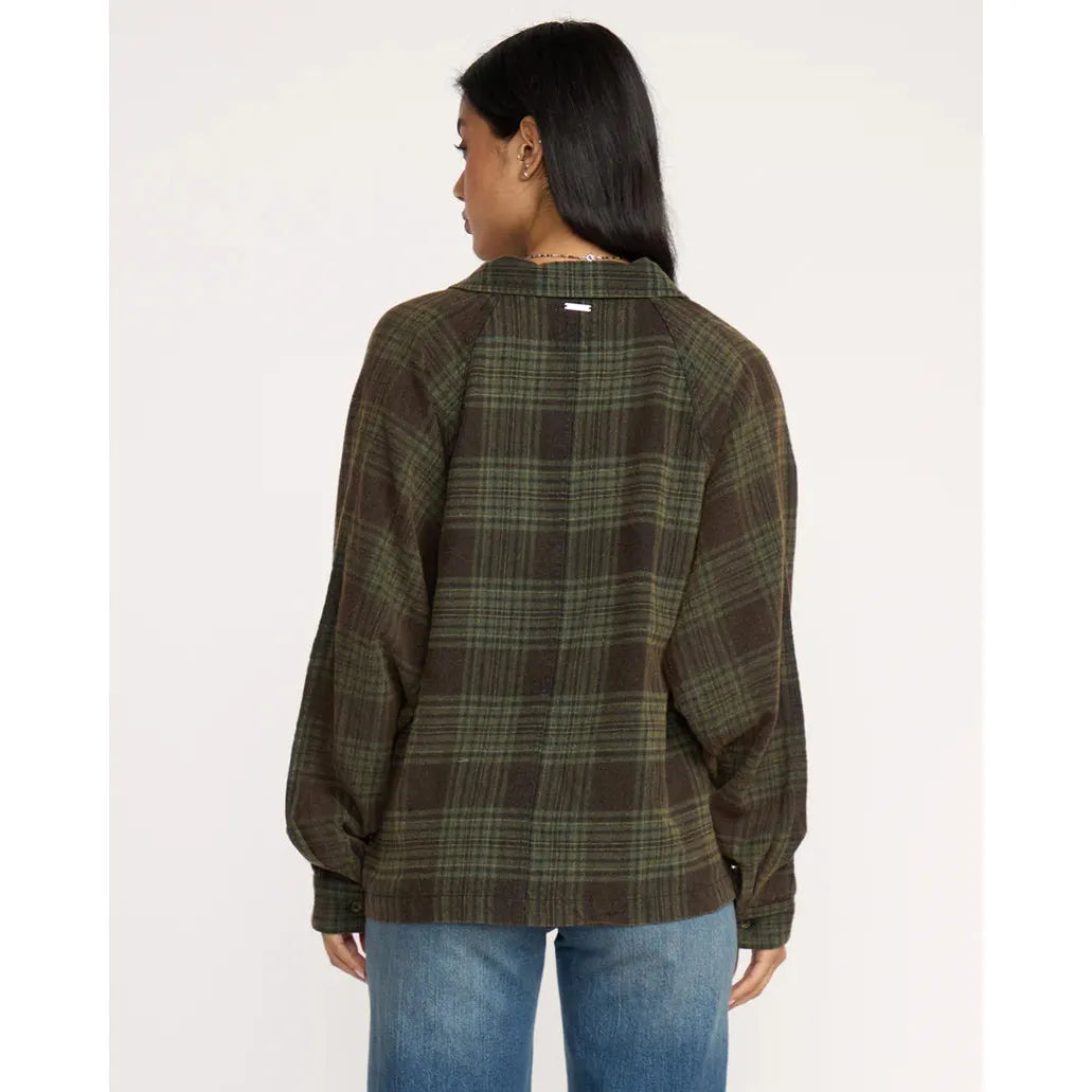 Billabong - Coastal Breeze Long Sleeve Shirt in Green/Black