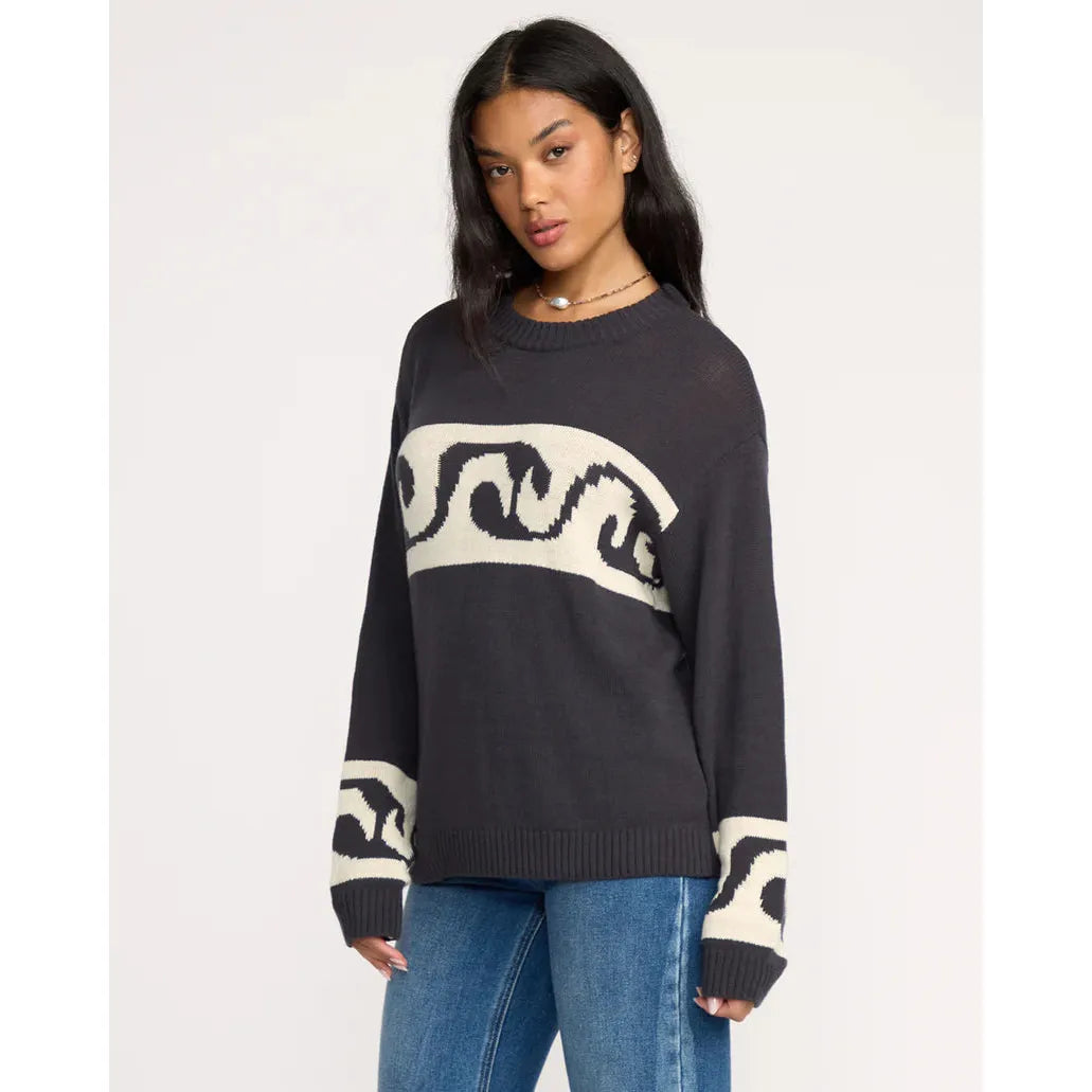 Billabong - Wave Fade Sweater in Black Sands