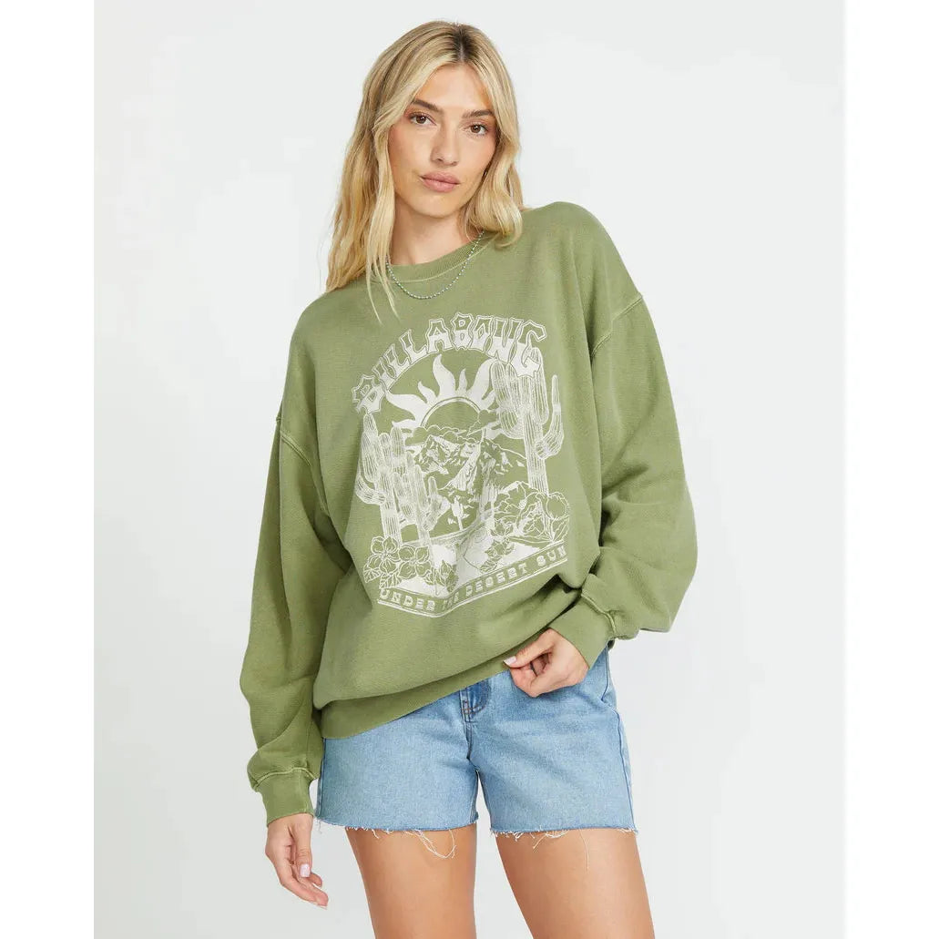 Billabong - Ride In Crew Sweatshirt in Avocado