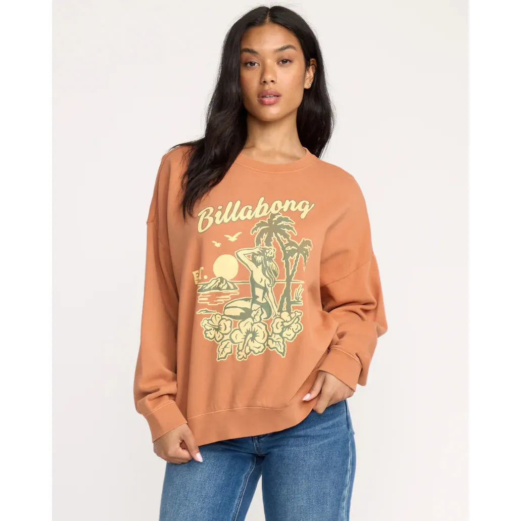 Billabong - Echo Crewneck Sweatshirt in Sunburnt
