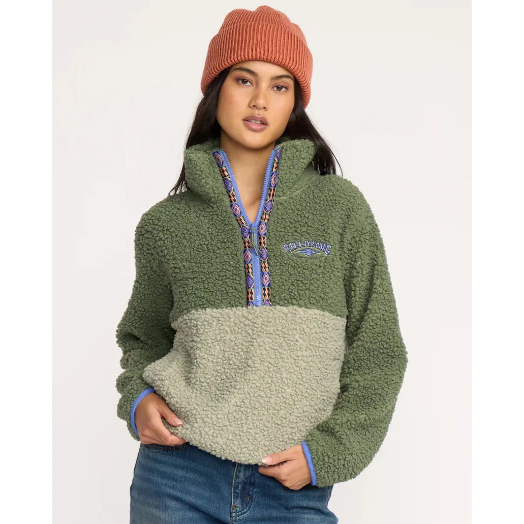 Billabong - Horizon Mock Neck Half Zip Sweatshirt in Hunter