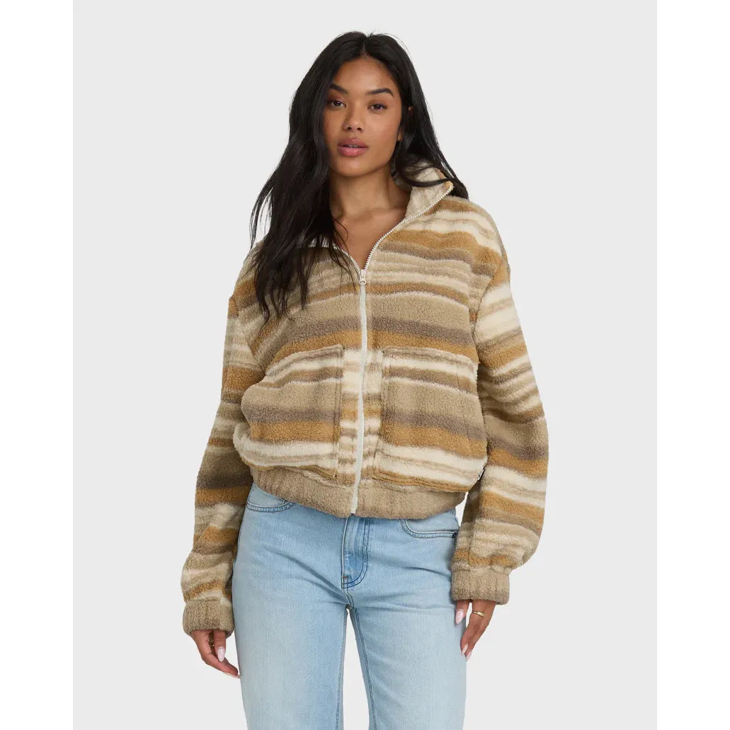 Billabong - First Light Sherpa Zip in Coyote