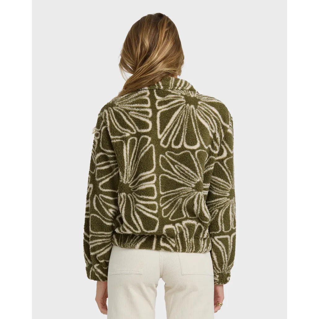 Billabong - First Light Sherpa Zip in Martini Olive