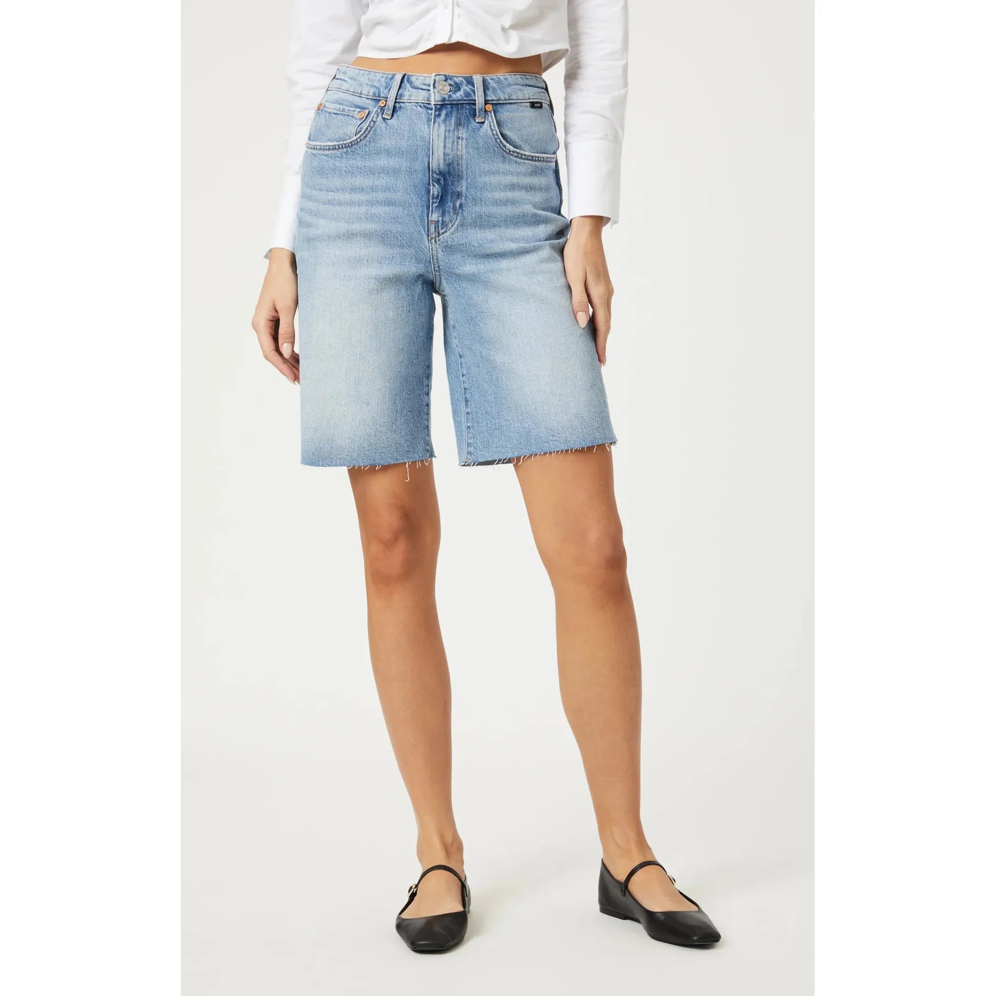 Mavi - Selina Bermuda Short in Light Used Classic Blue