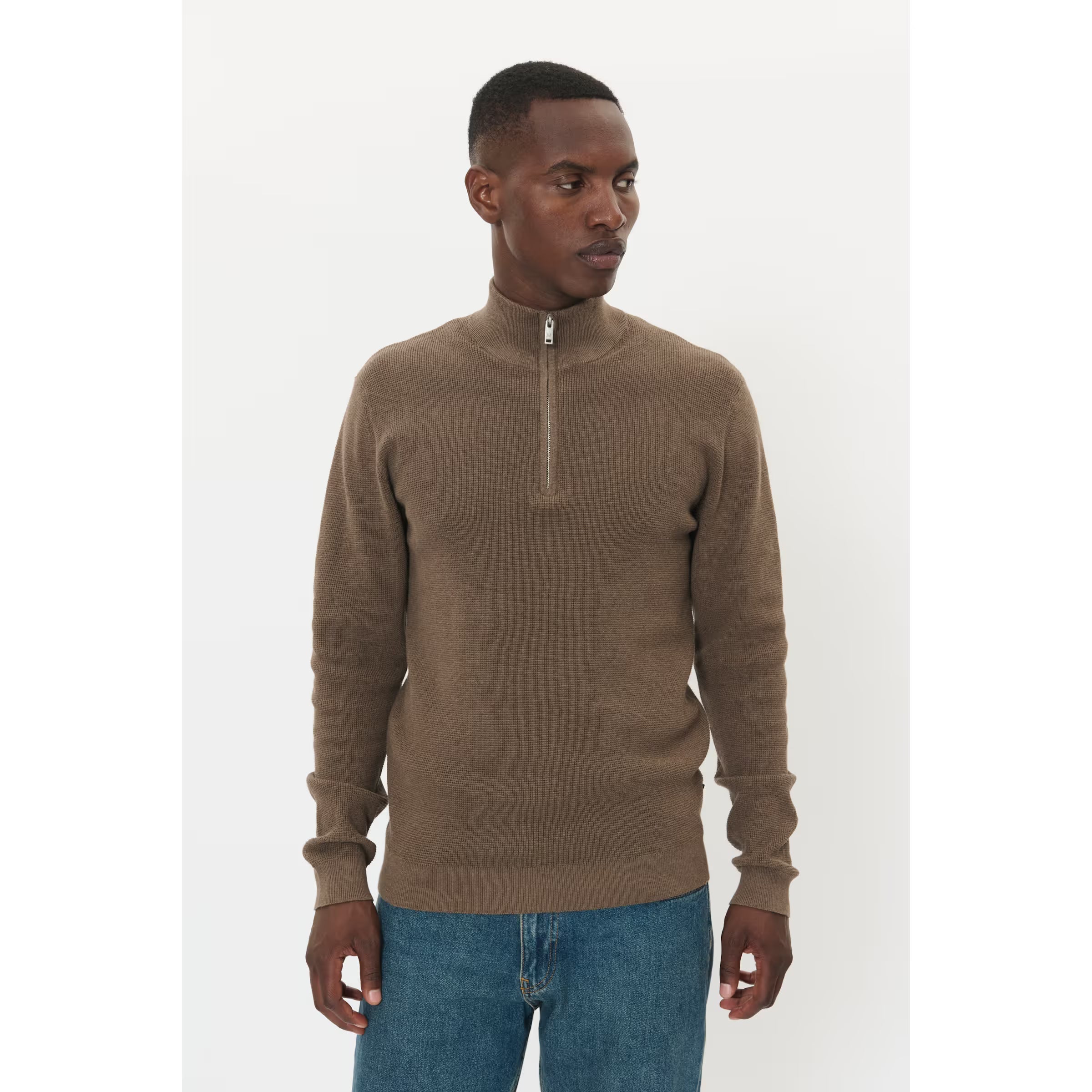 Matinique - MAlagoon Half-Zip Pullover in Moral Melange