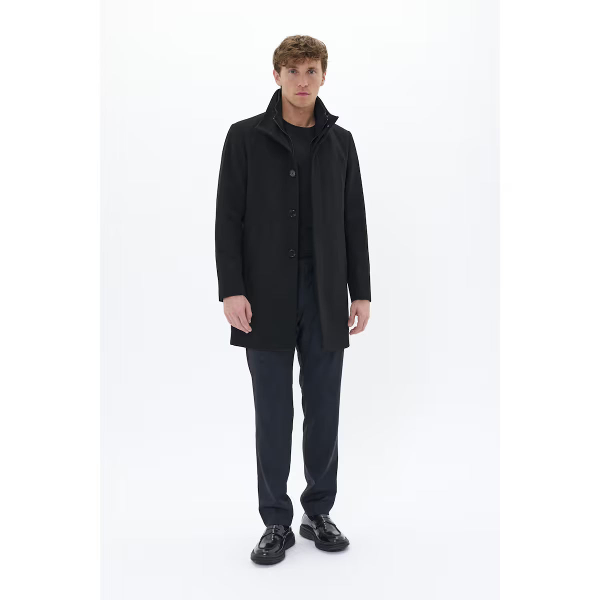 Matinique - Harvey Wool Coat in Black