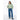 24 Colours - 1/2 Zip Fleece in Mint Daisy
