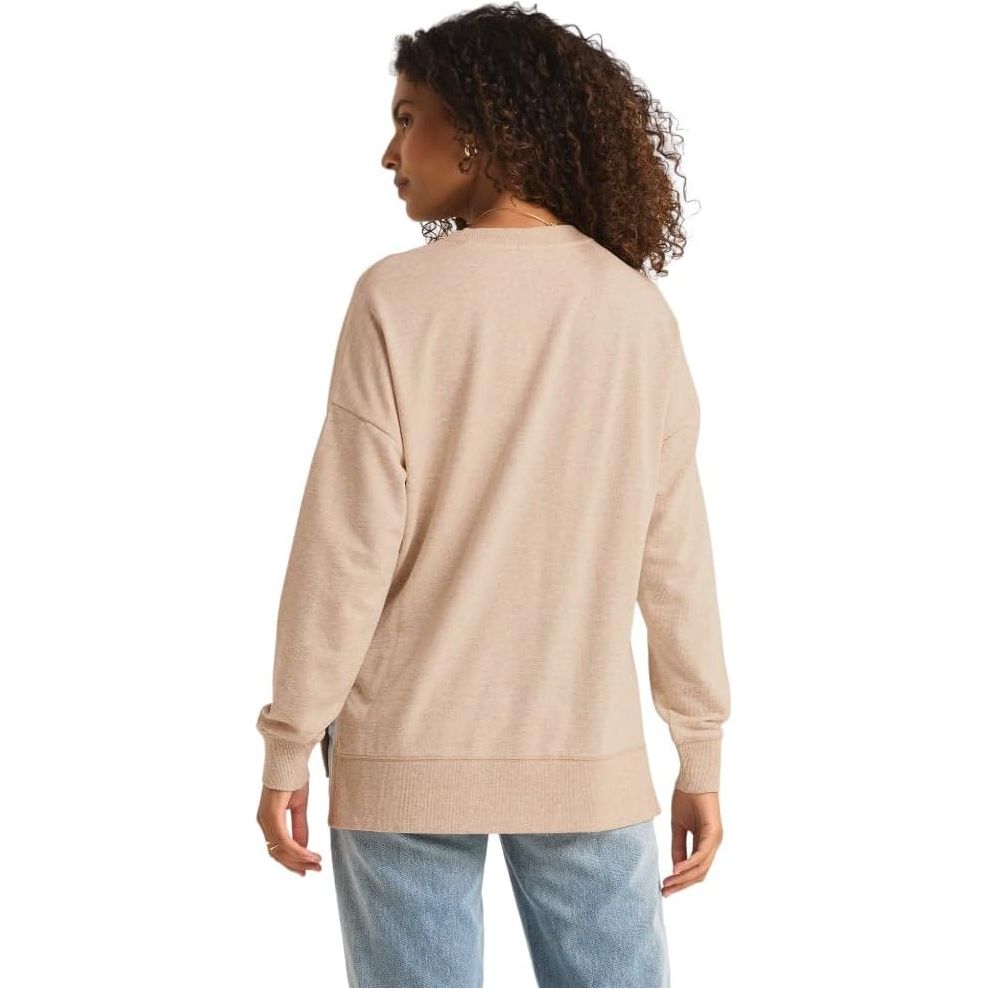Z Supply - Modern Weekender V-Neck in Light Oatmeal Heather