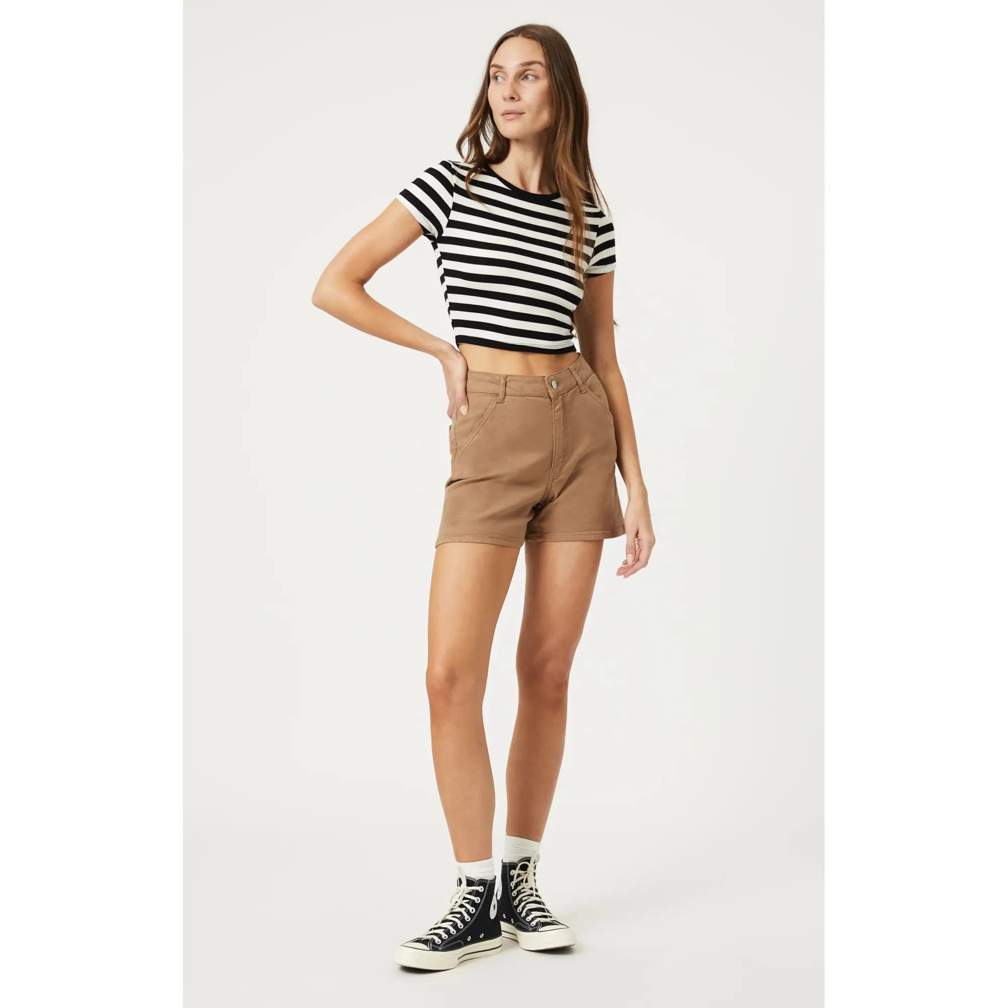 Mavi - Kylie Utility Shorts in Tiger's Eye Luxe Twill