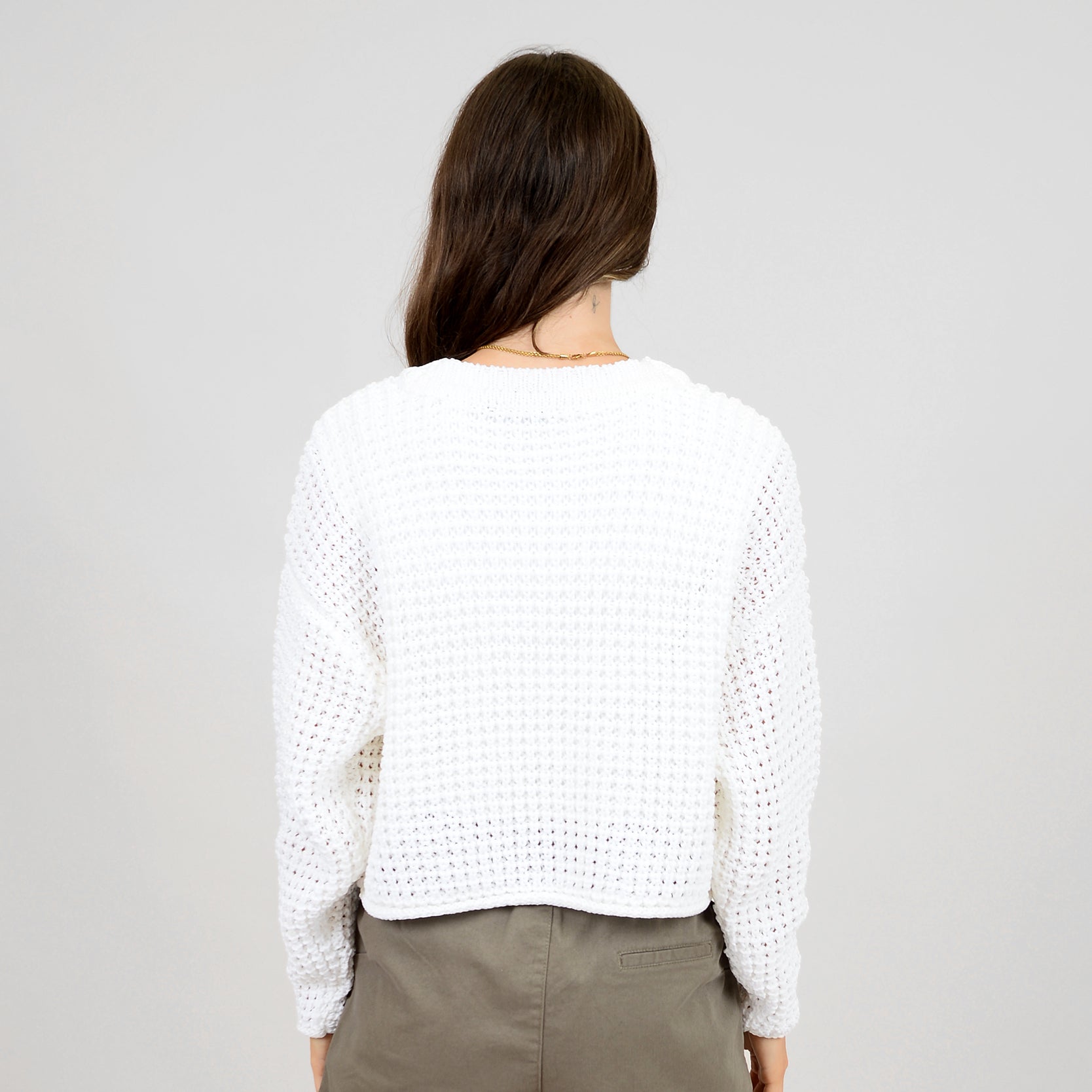 RD Style - Darla Cropped Sweater in White