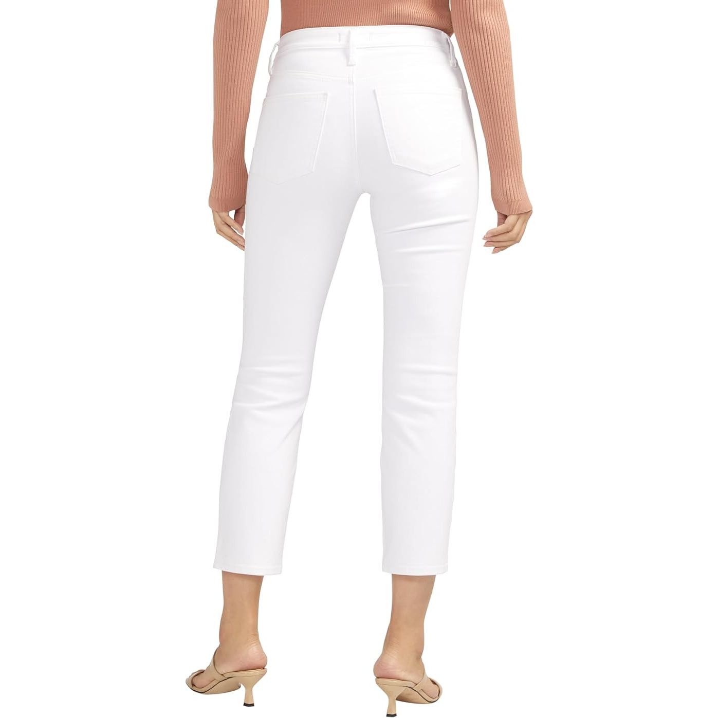 Silver - Isbister High Rise Straight Leg Jeans in White