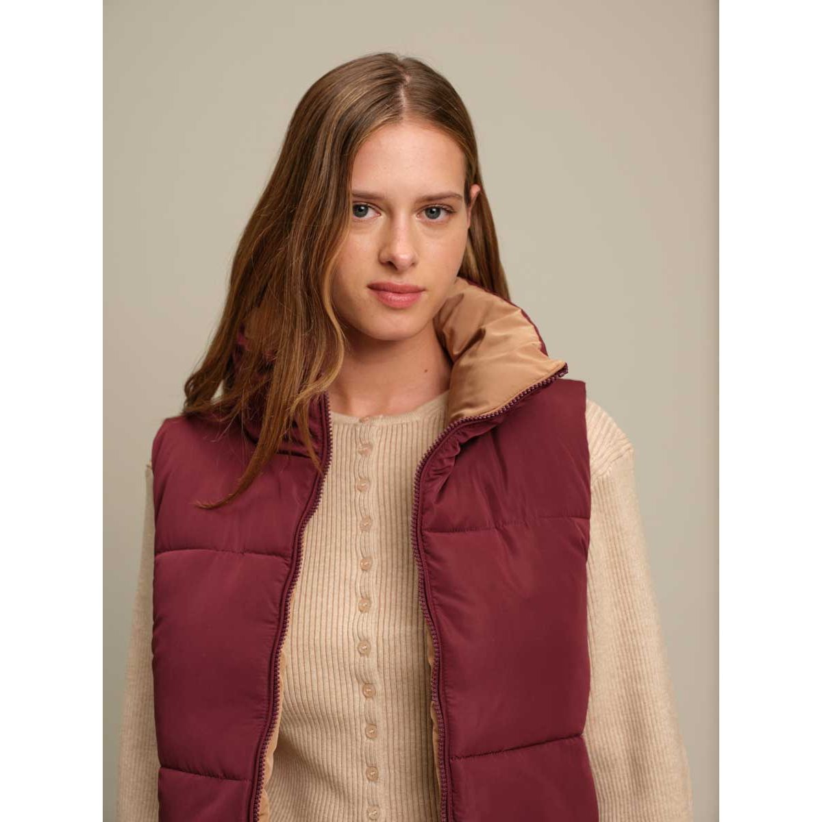 Deluc - Kansas Reversible Vest in Burgundy